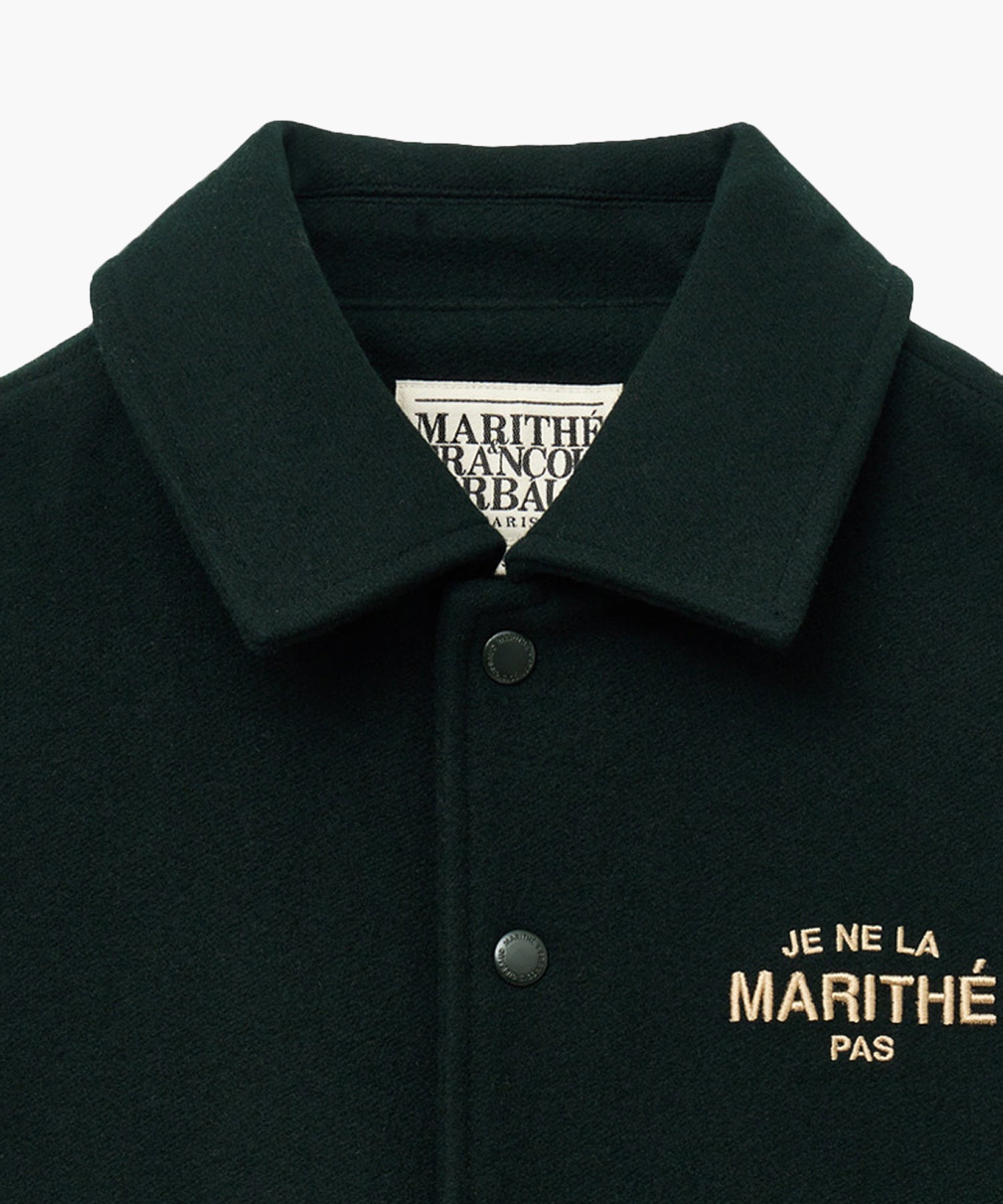Marithe & Francois Girbaud - Je Ne La Varsity Jacket (Dark Green) product image 9 | TRAB K-Fashion Australia
