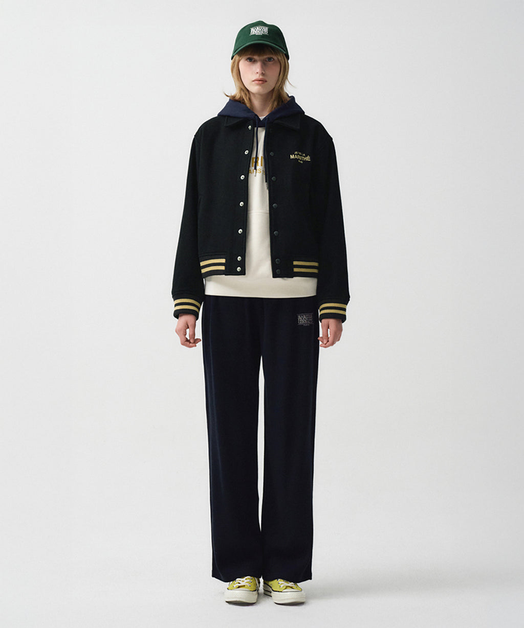 Marithe & Francois Girbaud - Je Ne La Varsity Jacket (Dark Navy) product image 2 | TRAB K-Fashion Australia