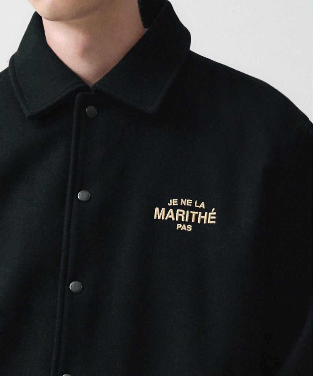 Marithe & Francois Girbaud - Je Ne La Varsity Jacket (Dark Navy) product image 5 | TRAB K-Fashion Australia