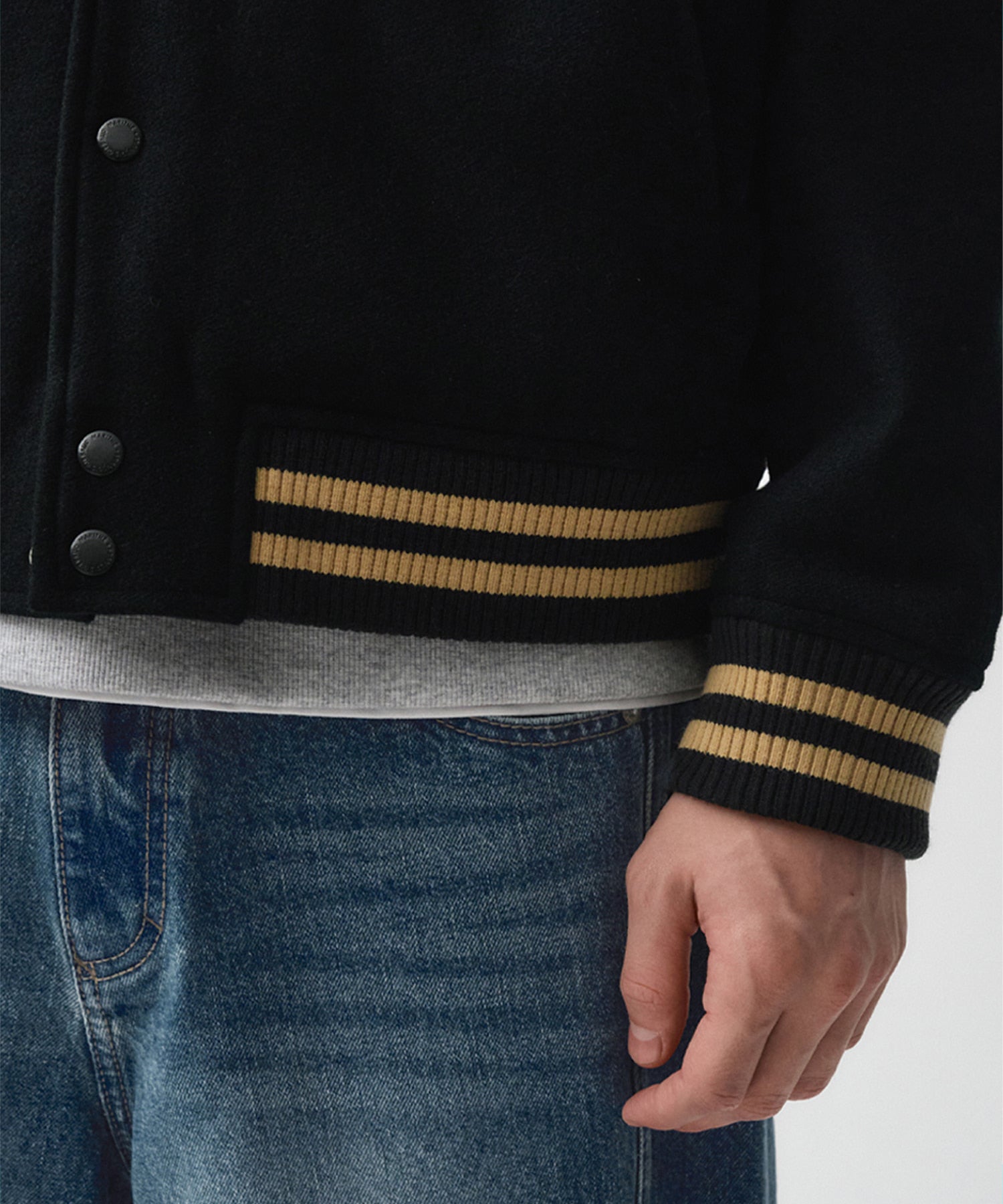 Marithe & Francois Girbaud - Je Ne La Varsity Jacket (Dark Navy) product image 7 | TRAB K-Fashion Australia