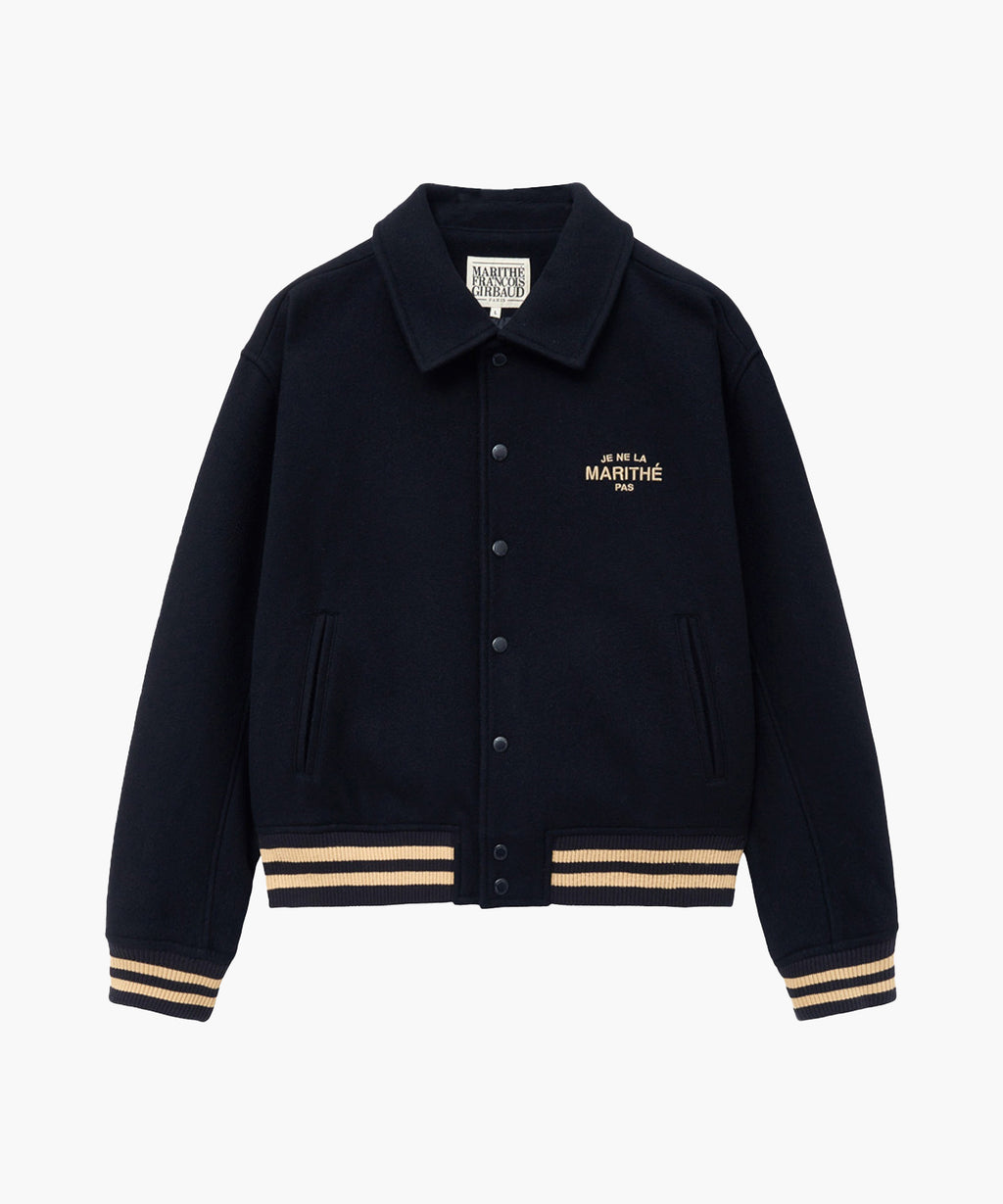 Marithe & Francois Girbaud - Je Ne La Varsity Jacket (Dark Navy) product image 9 | TRAB K-Fashion Australia