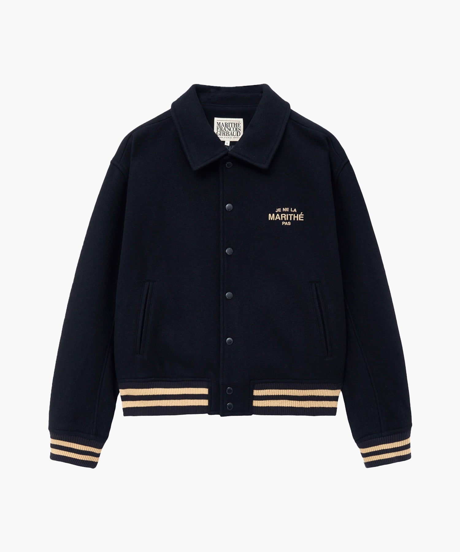Marithe & Francois Girbaud - Je Ne La Varsity Jacket (Dark Navy) product image 9 | TRAB K-Fashion Australia