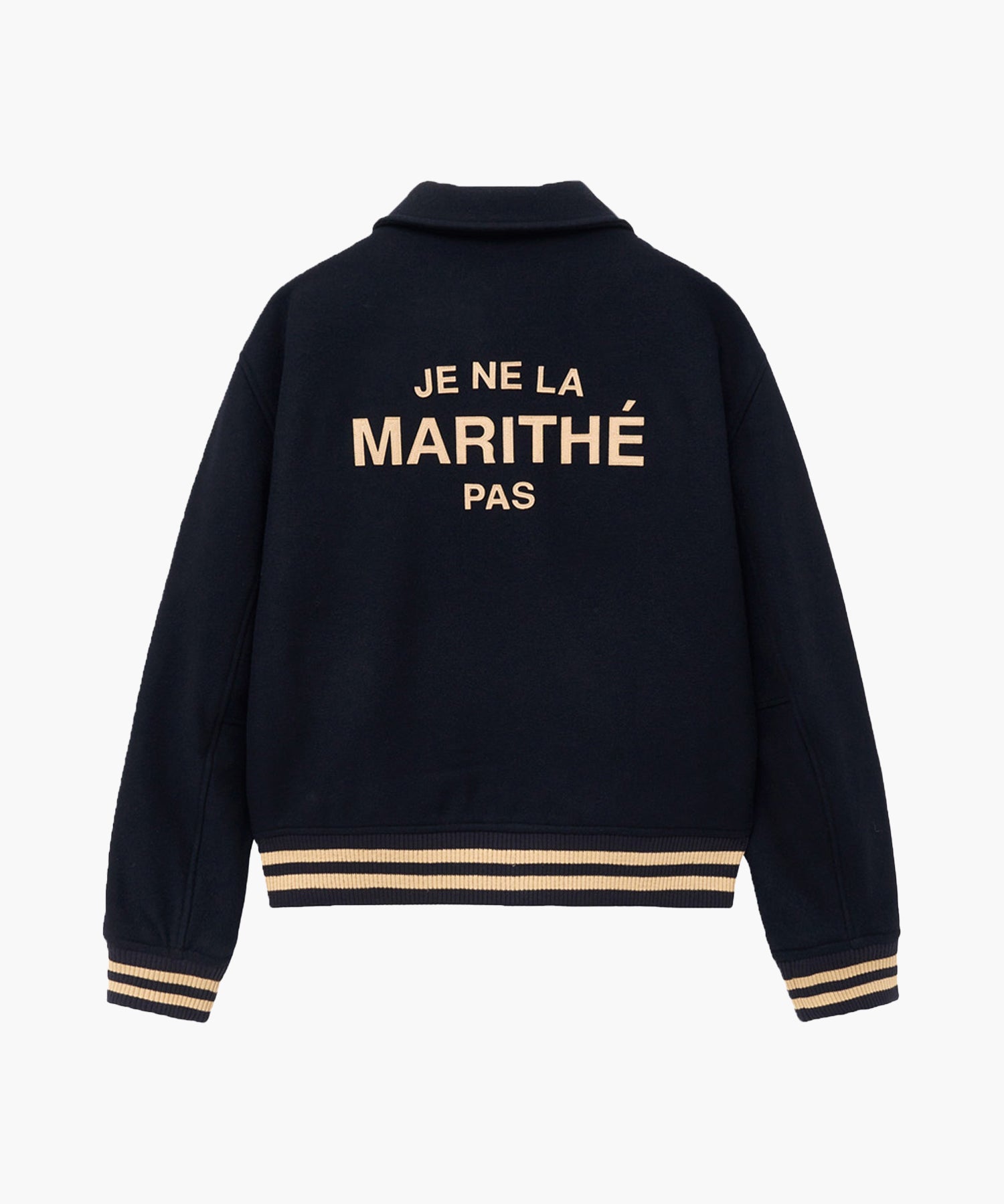 Marithe & Francois Girbaud - Je Ne La Varsity Jacket (Dark Navy) product image 10 | TRAB K-Fashion Australia