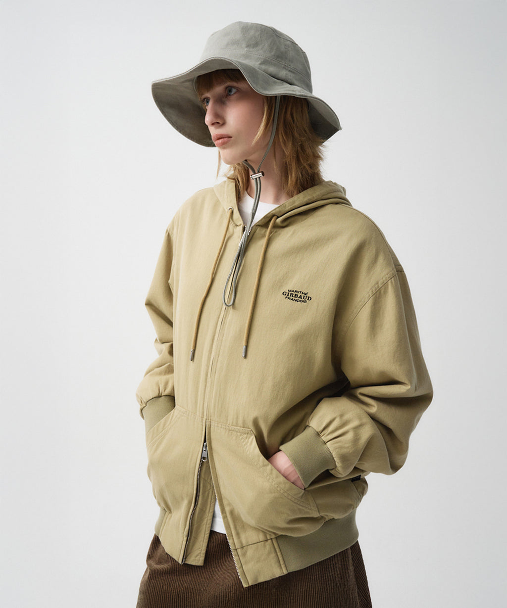 Marithe & Francois Girbaud - Hooded Work Jacket (Beige) product image 1 | TRAB K-Fashion Australia