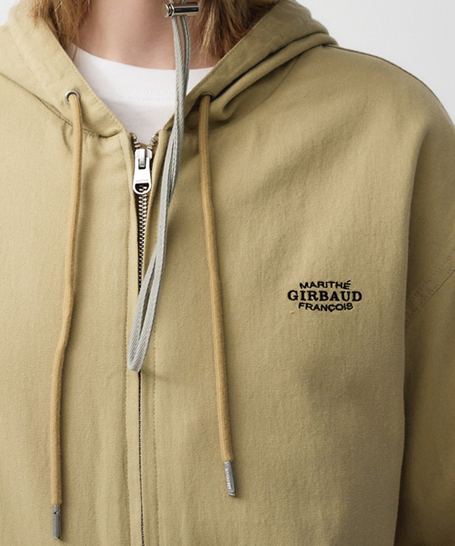 Marithe & Francois Girbaud - Hooded Work Jacket (Beige) product image 2 | TRAB K-Fashion Australia