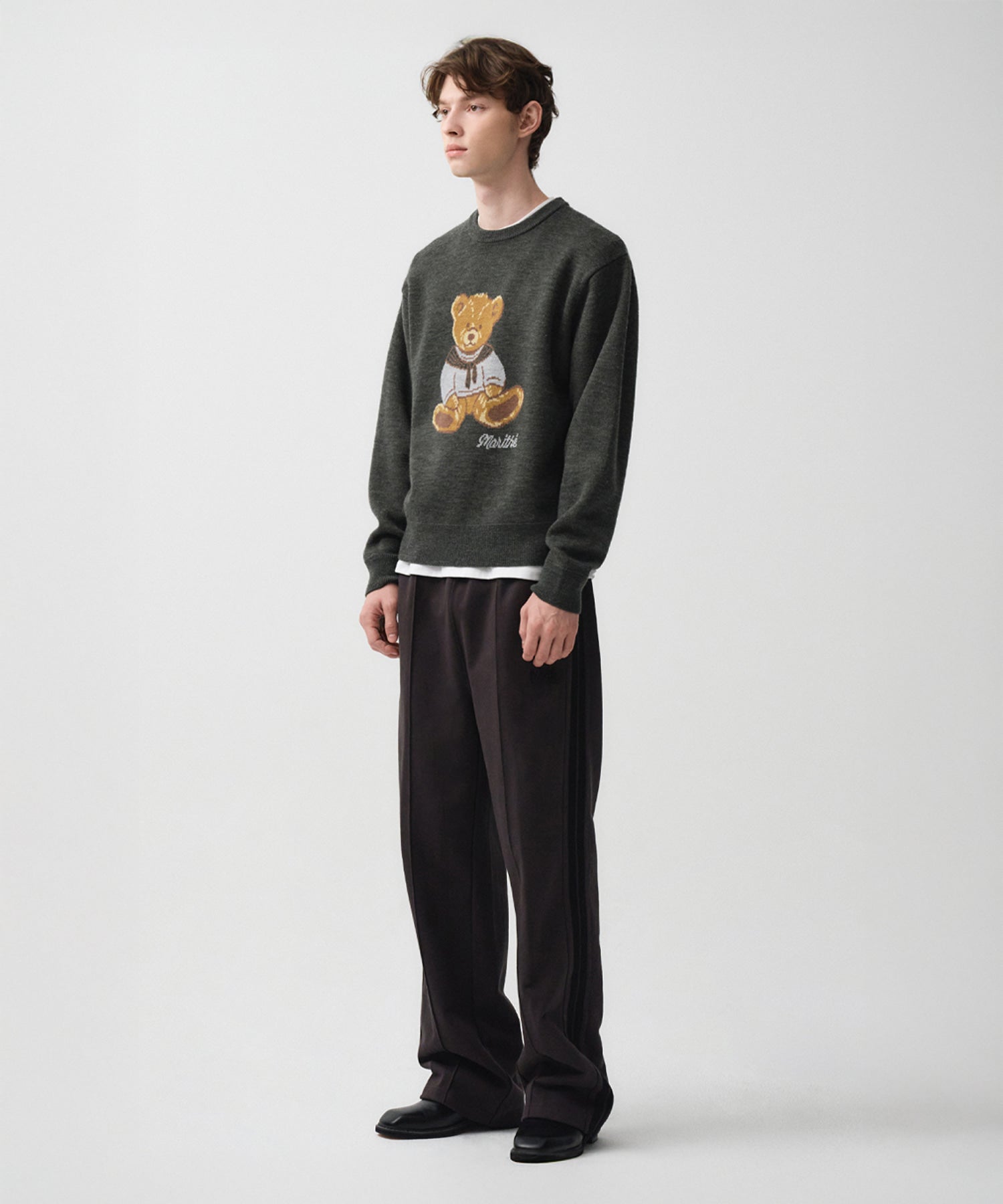 Marithe & Francois Girbaud - Doodle Bear Sweater (Charcoal) product image 7 | TRAB K-Fashion Australia