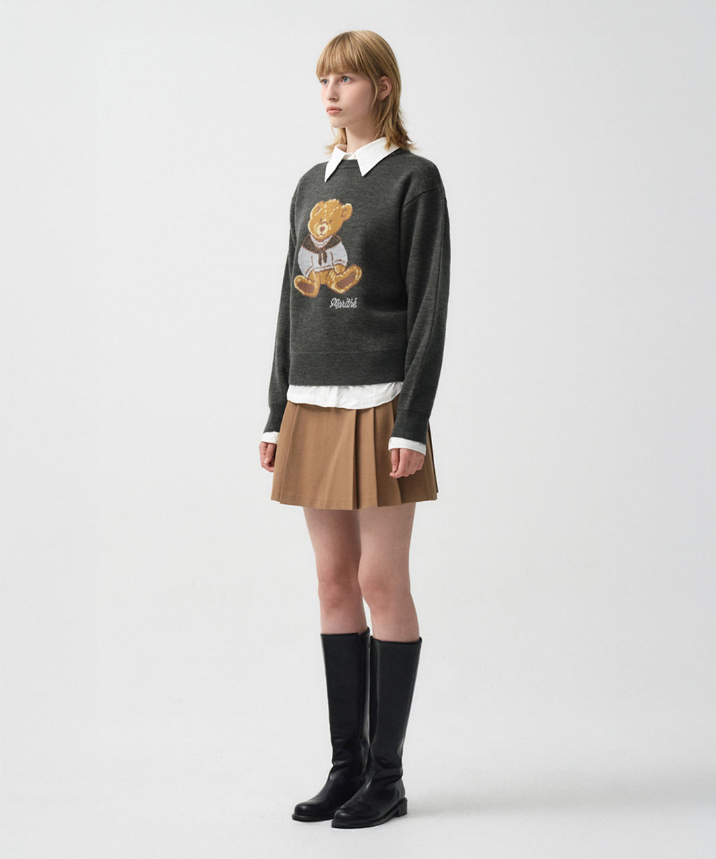 Marithe & Francois Girbaud - Doodle Bear Sweater (Charcoal) product image 11 | TRAB K-Fashion Australia