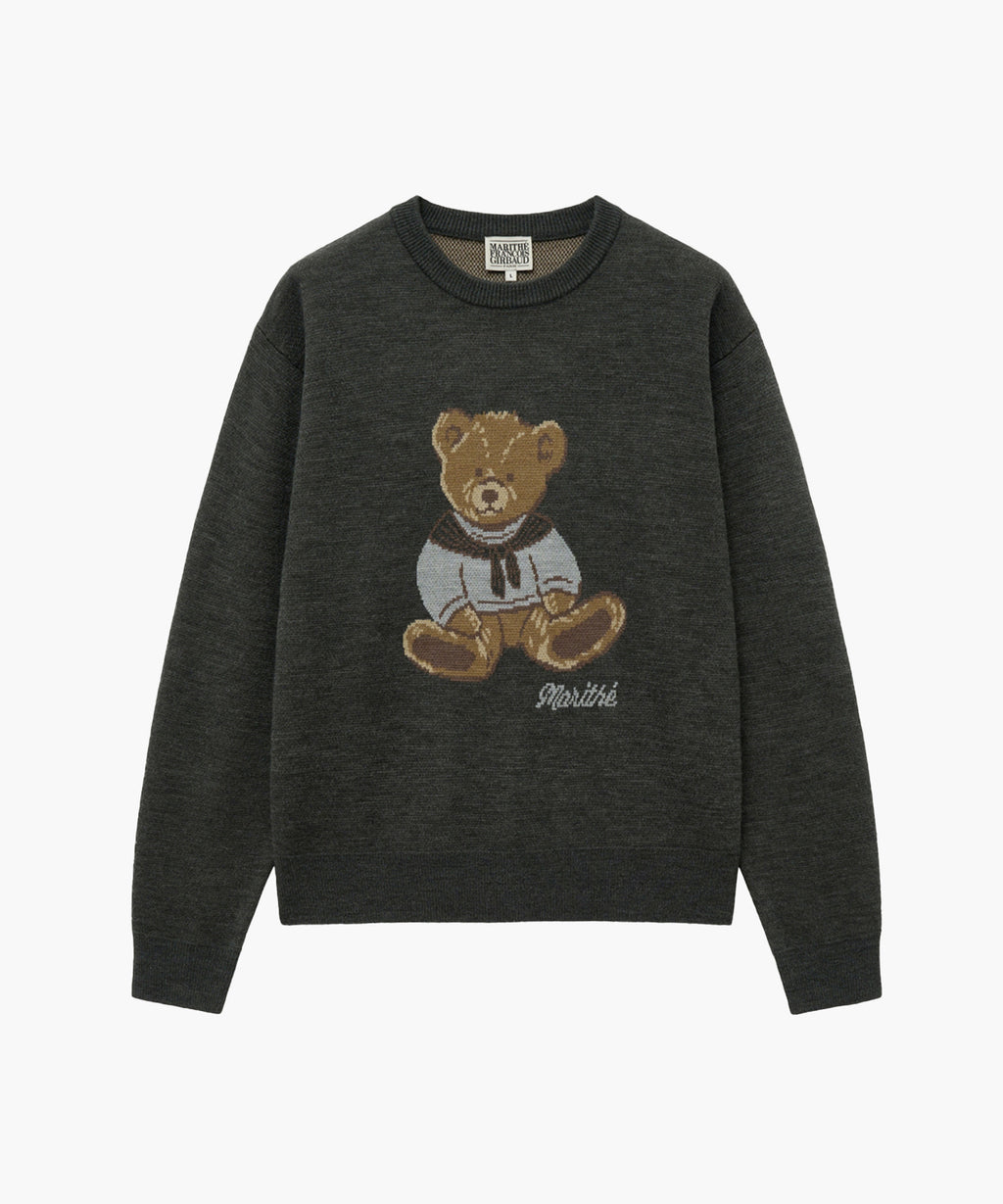 Marithe & Francois Girbaud - Doodle Bear Sweater (Charcoal) product image 12 | TRAB K-Fashion Australia