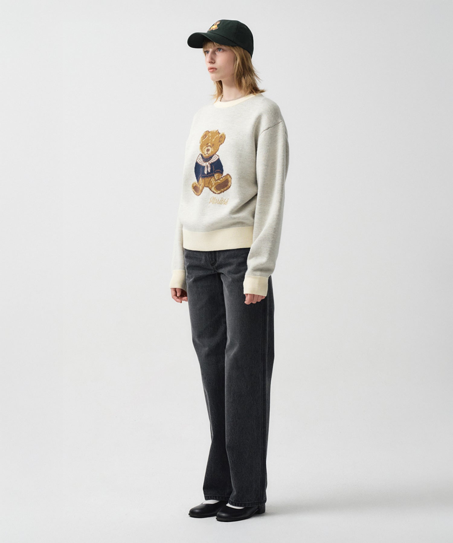 Marithe & Francois Girbaud - Doodle Bear Sweater (Ivory) product image 4 | TRAB K-Fashion Australia