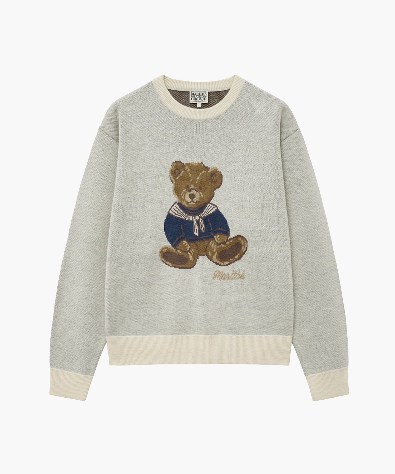 Marithe & Francois Girbaud - Doodle Bear Sweater (Ivory) product image 6 | TRAB K-Fashion Australia