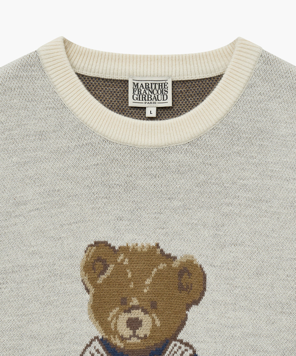 Marithe & Francois Girbaud - Doodle Bear Sweater (Ivory) product image 8 | TRAB K-Fashion Australia