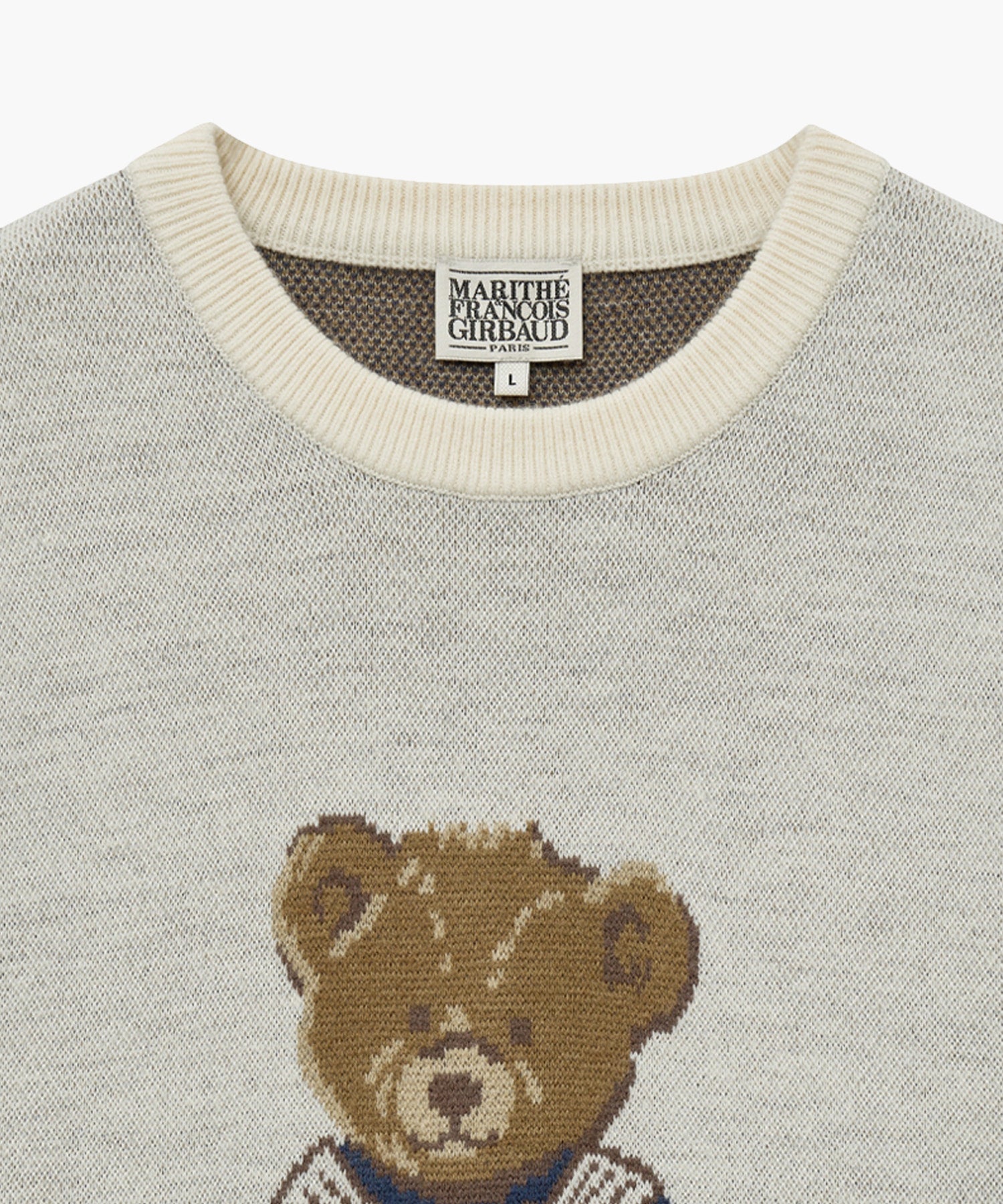 Marithe & Francois Girbaud - Doodle Bear Sweater (Ivory) product image 8 | TRAB K-Fashion Australia