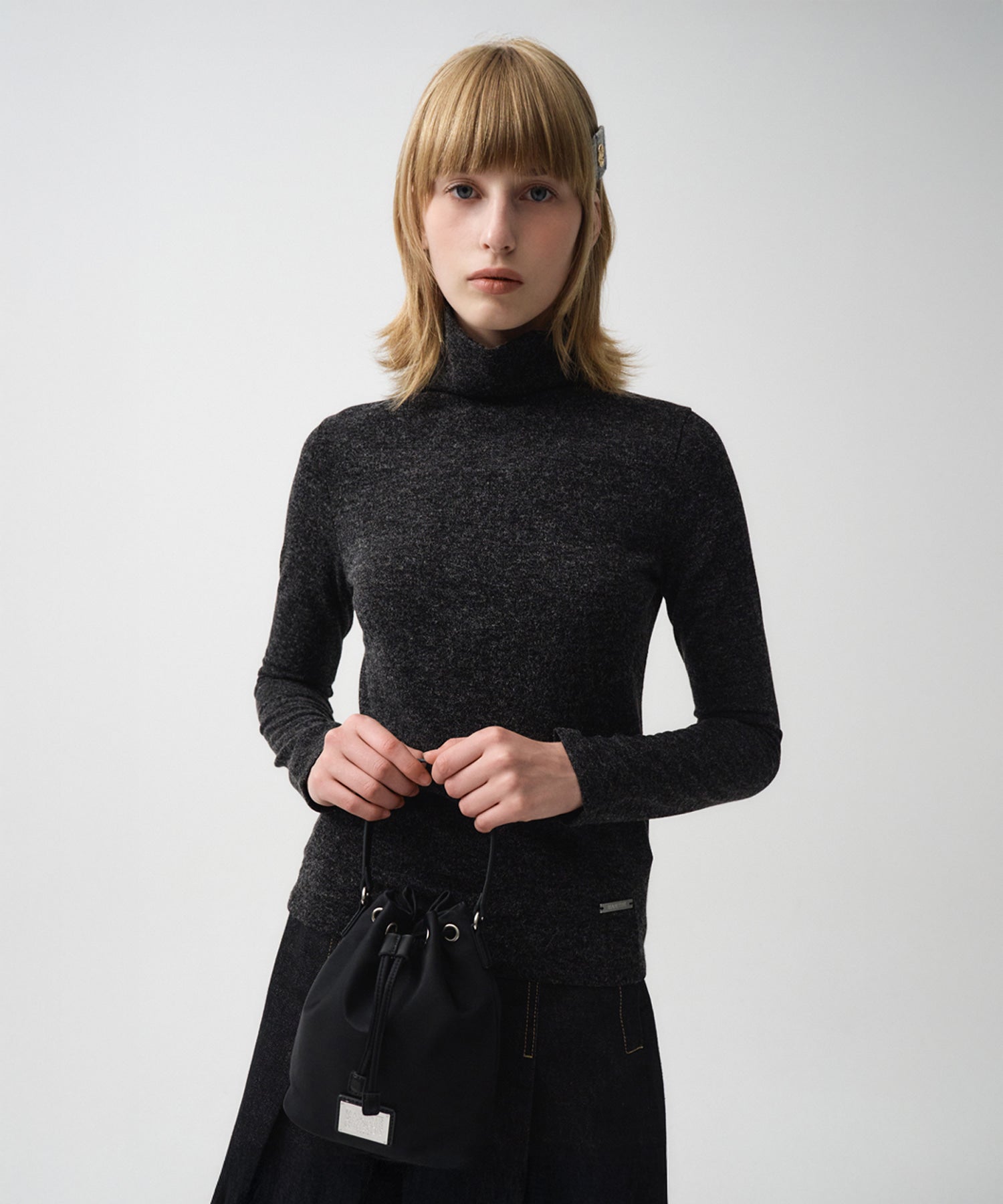Marithe & Francois Girbaud - Warm Touch Turtle Neck Long Sleeve (Black) product image 1 | TRAB K-Fashion Australia