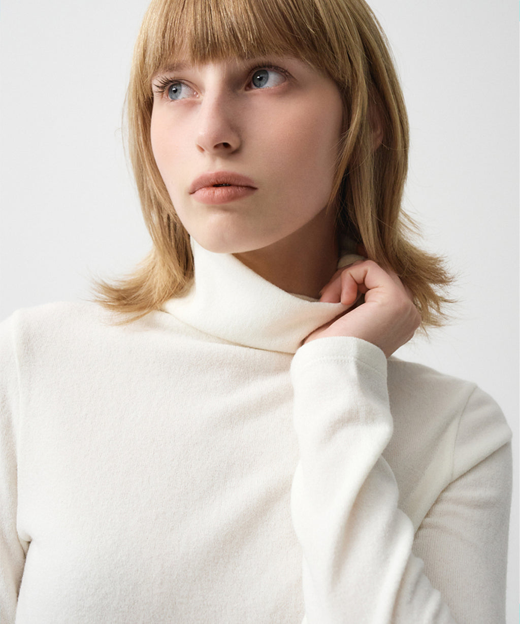 Marithe & Francois Girbaud - Warm Touch Turtle Neck Long Sleeve (Ivory) product image 2 | TRAB K-Fashion Australia