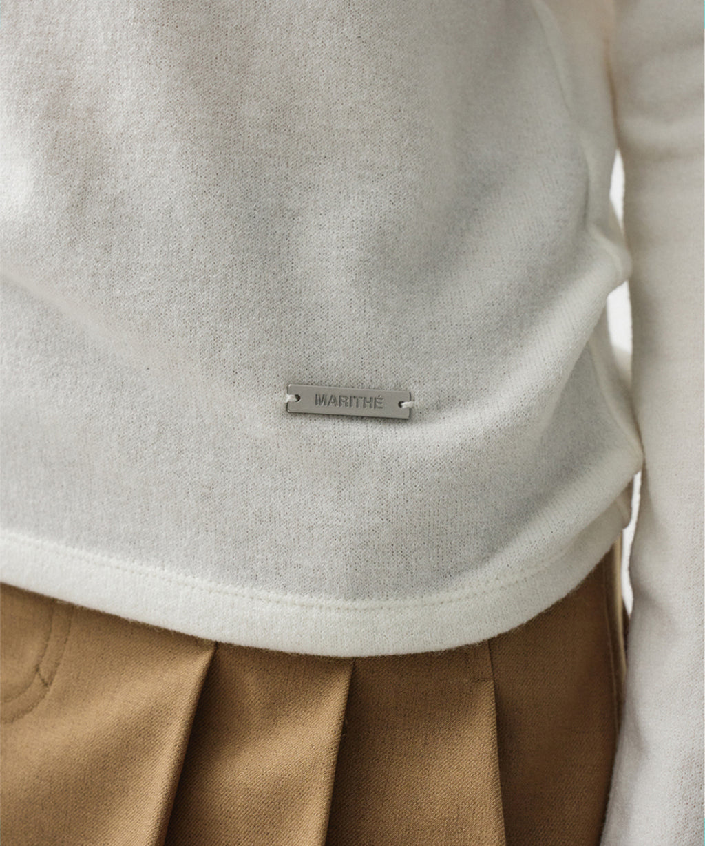 Marithe & Francois Girbaud - Warm Touch Turtle Neck Long Sleeve (Ivory) product image 3 | TRAB K-Fashion Australia