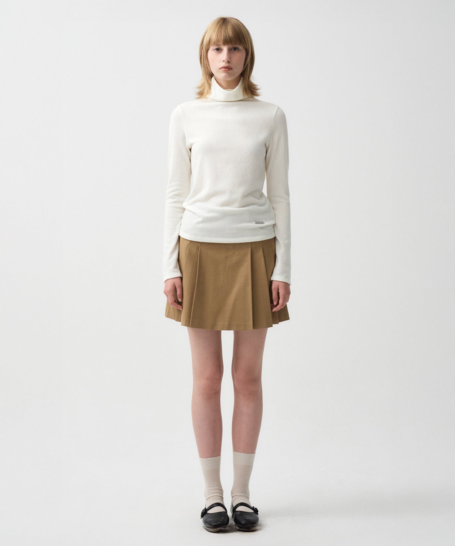 Marithe & Francois Girbaud - Warm Touch Turtle Neck Long Sleeve (Ivory) product image 4 | TRAB K-Fashion Australia