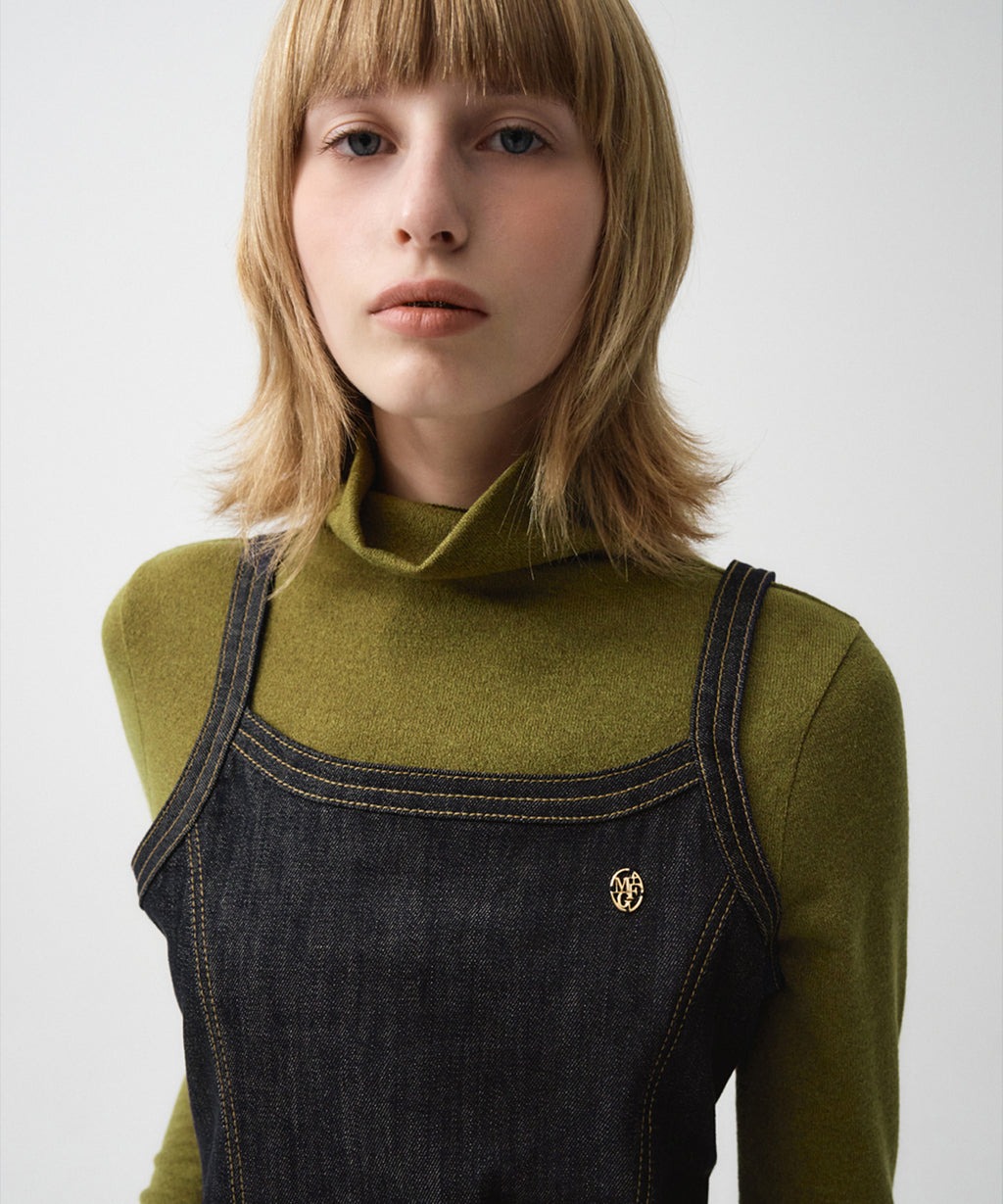 Marithe & Francois Girbaud - Warm Touch Turtle Neck Long Sleeve (Olive) product image 2 | TRAB K-Fashion Australia