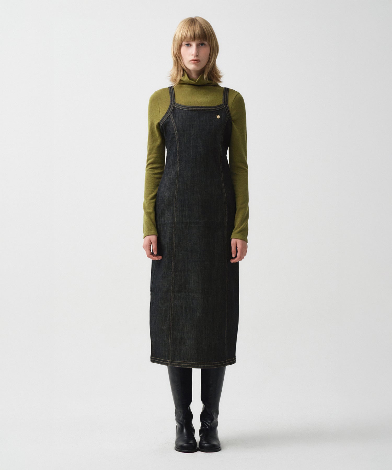 Marithe & Francois Girbaud - Warm Touch Turtle Neck Long Sleeve (Olive) product image 3 | TRAB K-Fashion Australia