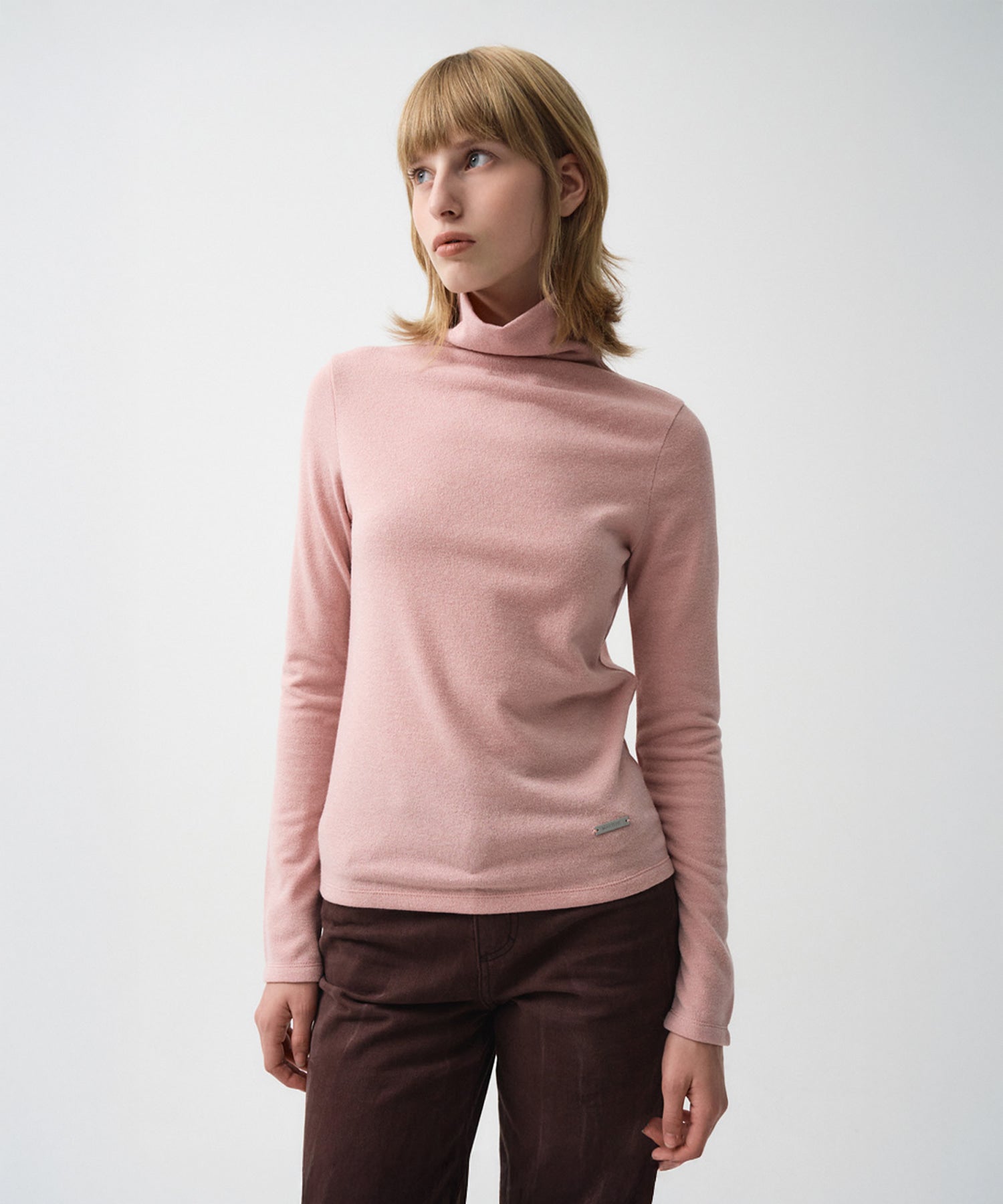 Marithe & Francois Girbaud - Warm Touch Turtle Neck Long Sleeve (Pink) product image 1 | TRAB K-Fashion Australia
