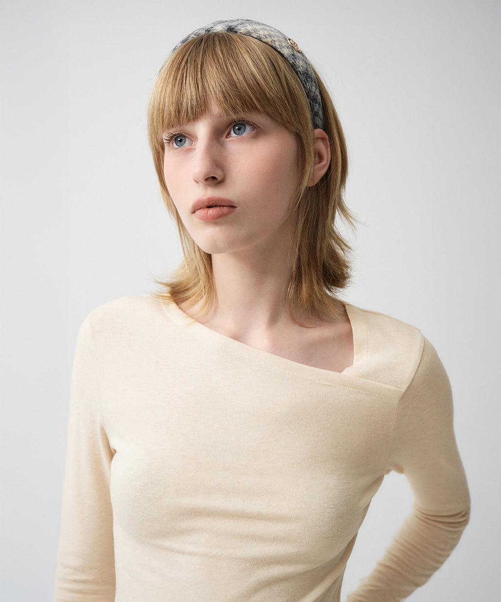 Marithe & Francois Girbaud - Neck Point Long Sleeve (Ivory) product image 1 | TRAB K-Fashion Australia