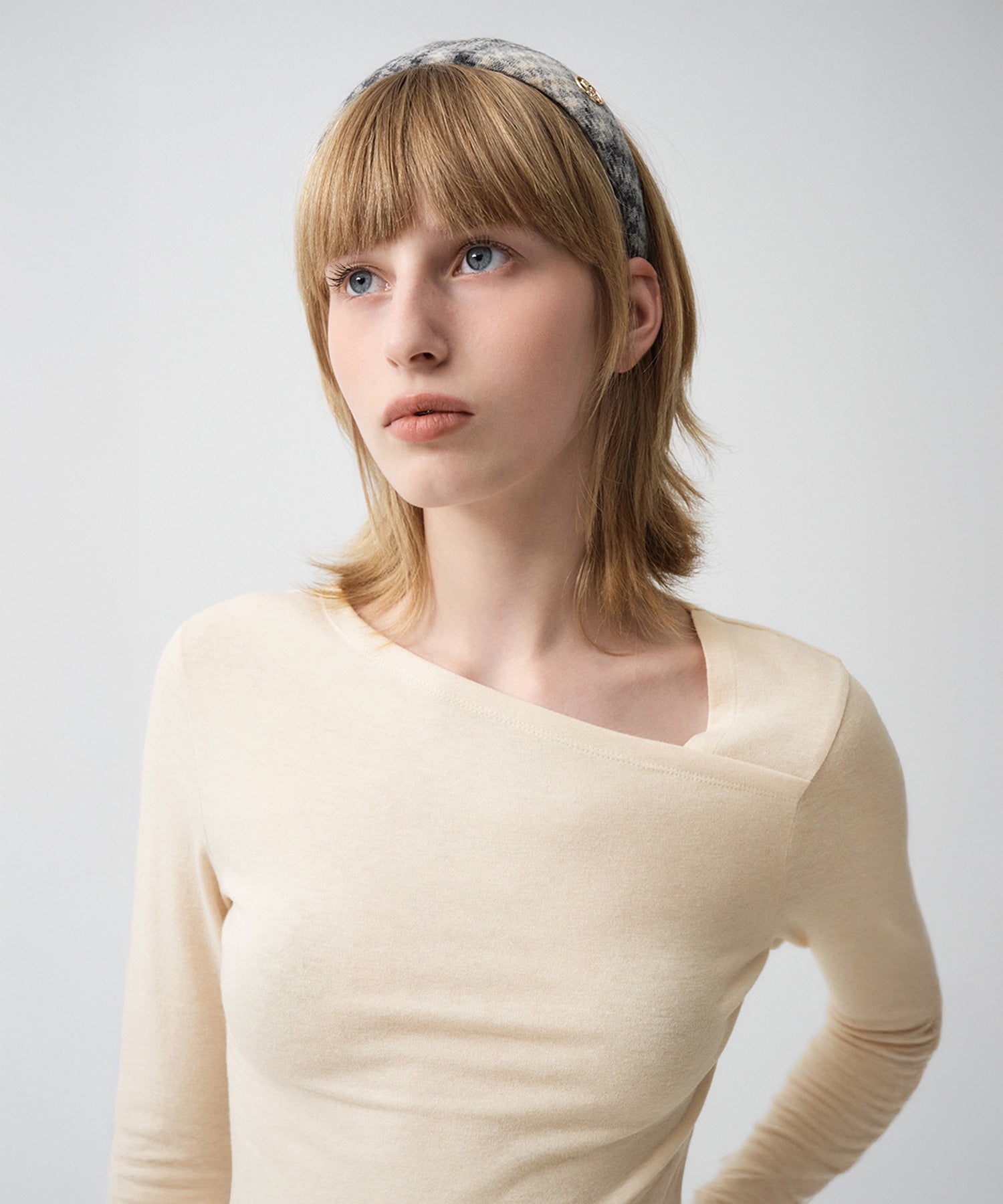 Marithe & Francois Girbaud - Neck Point Long Sleeve (Ivory) product image 1 | TRAB K-Fashion Australia