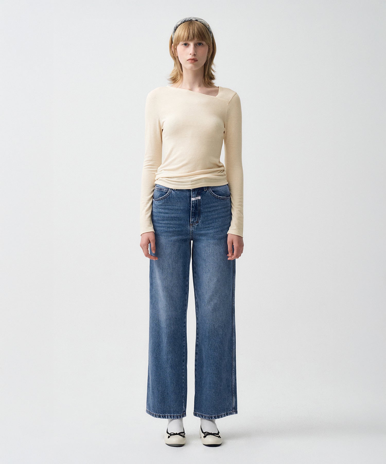 Marithe & Francois Girbaud - Neck Point Long Sleeve (Ivory) product image 2 | TRAB K-Fashion Australia