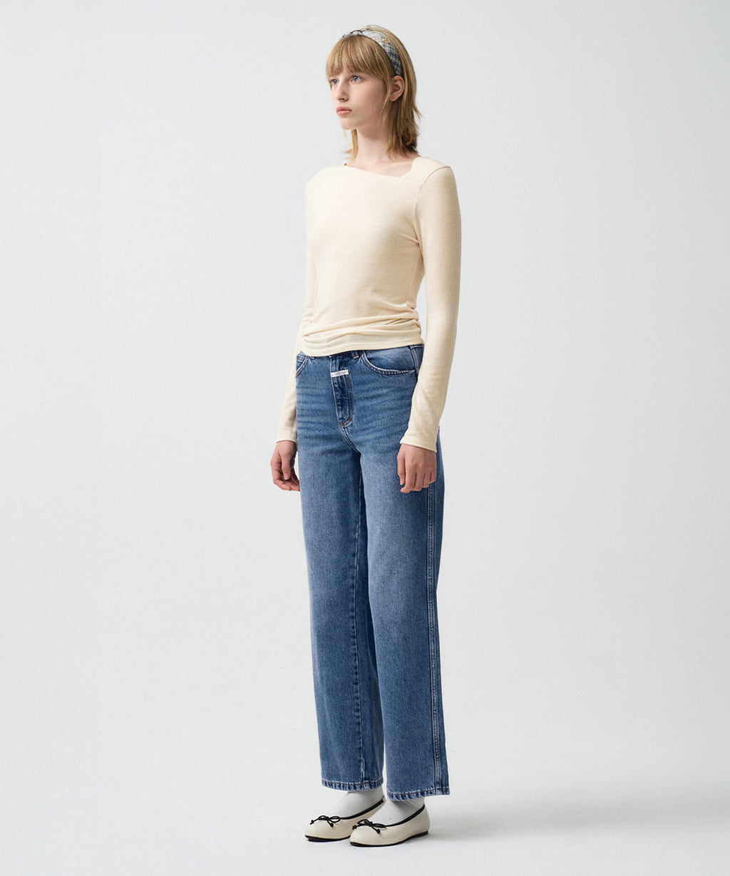 Marithe & Francois Girbaud - Neck Point Long Sleeve (Ivory) product image 3 | TRAB K-Fashion Australia