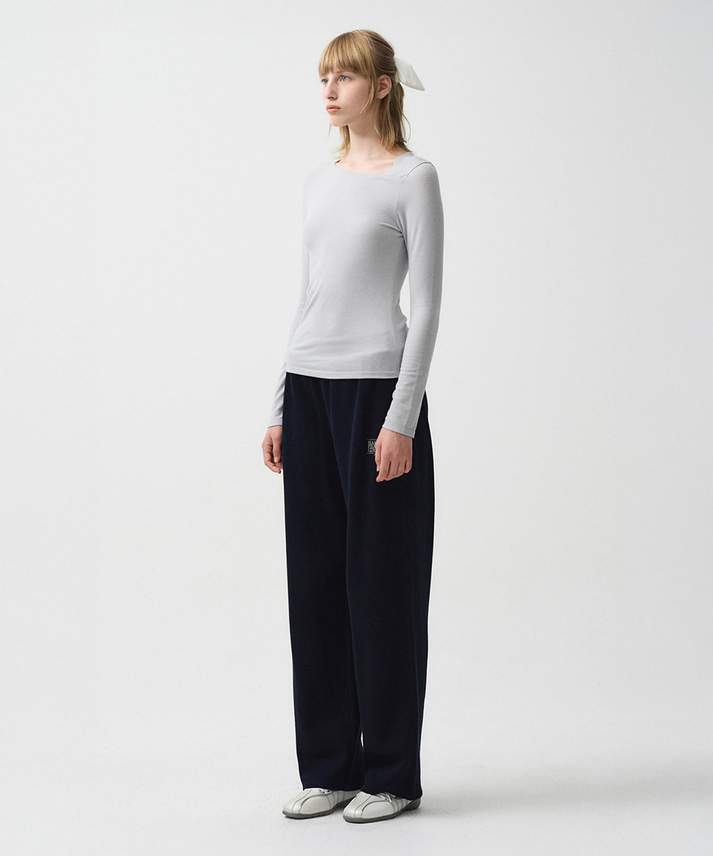 Marithe & Francois Girbaud - Neck Point Long Sleeve (Light Gray) product image 7 | TRAB K-Fashion Australia