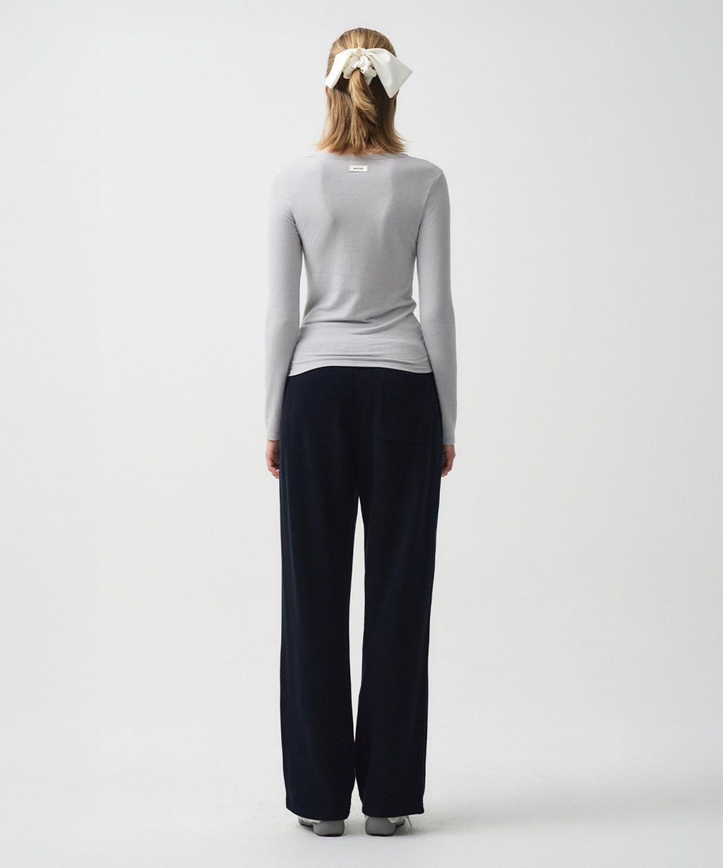 Marithe & Francois Girbaud - Neck Point Long Sleeve (Light Gray) product image 8 | TRAB K-Fashion Australia