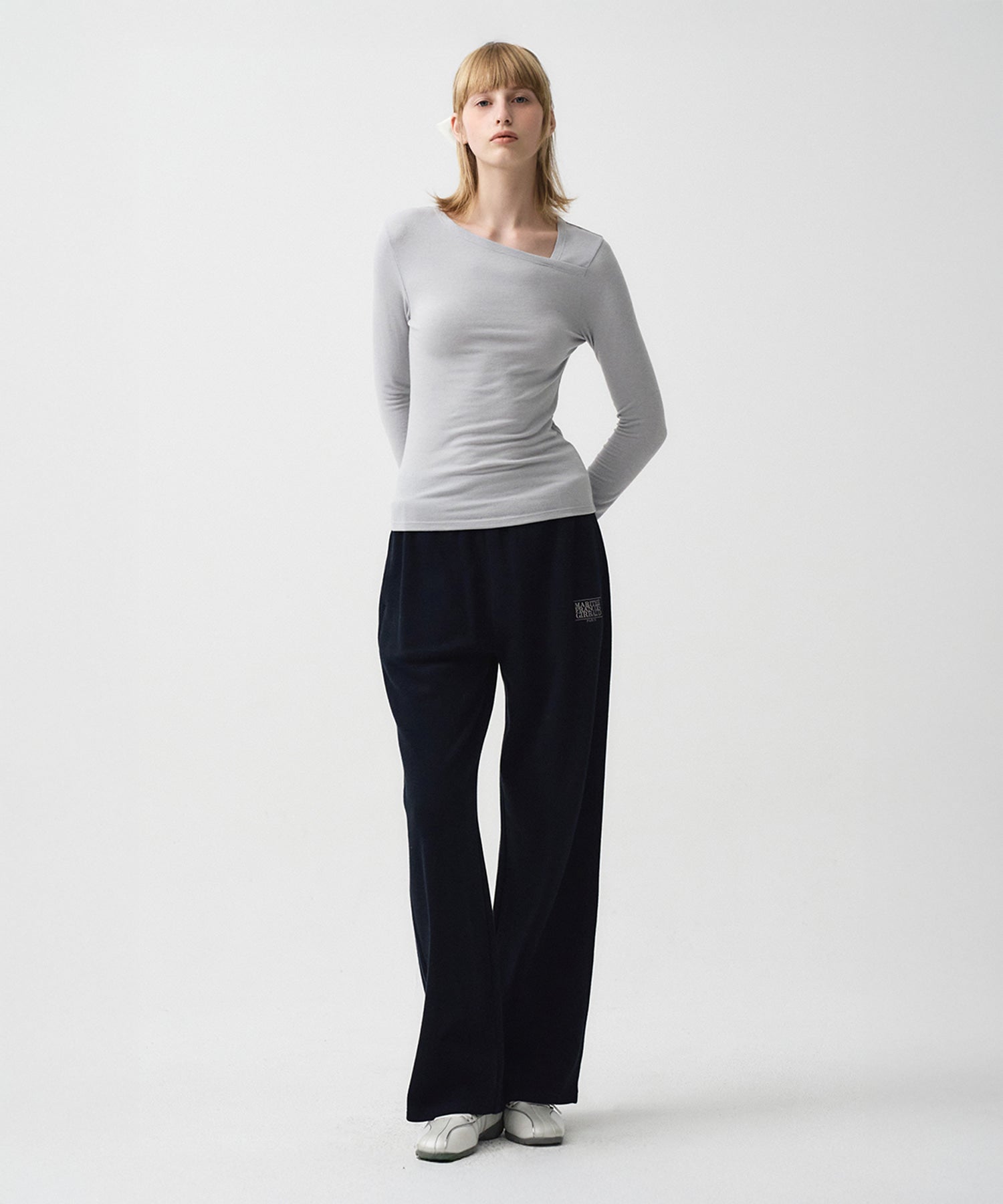 Marithe & Francois Girbaud - Neck Point Long Sleeve (Light Gray) product image 5 | TRAB K-Fashion Australia