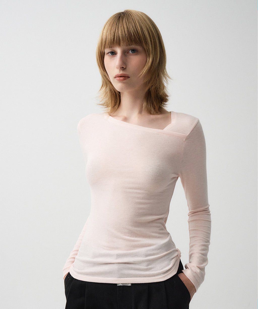 Marithe & Francois Girbaud - Neck Point Long Sleeve (Light Pink) product image 5 | TRAB K-Fashion Australia