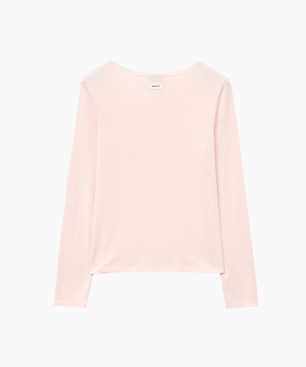 Marithe & Francois Girbaud - Neck Point Long Sleeve (Light Pink) product image 8 | TRAB K-Fashion Australia