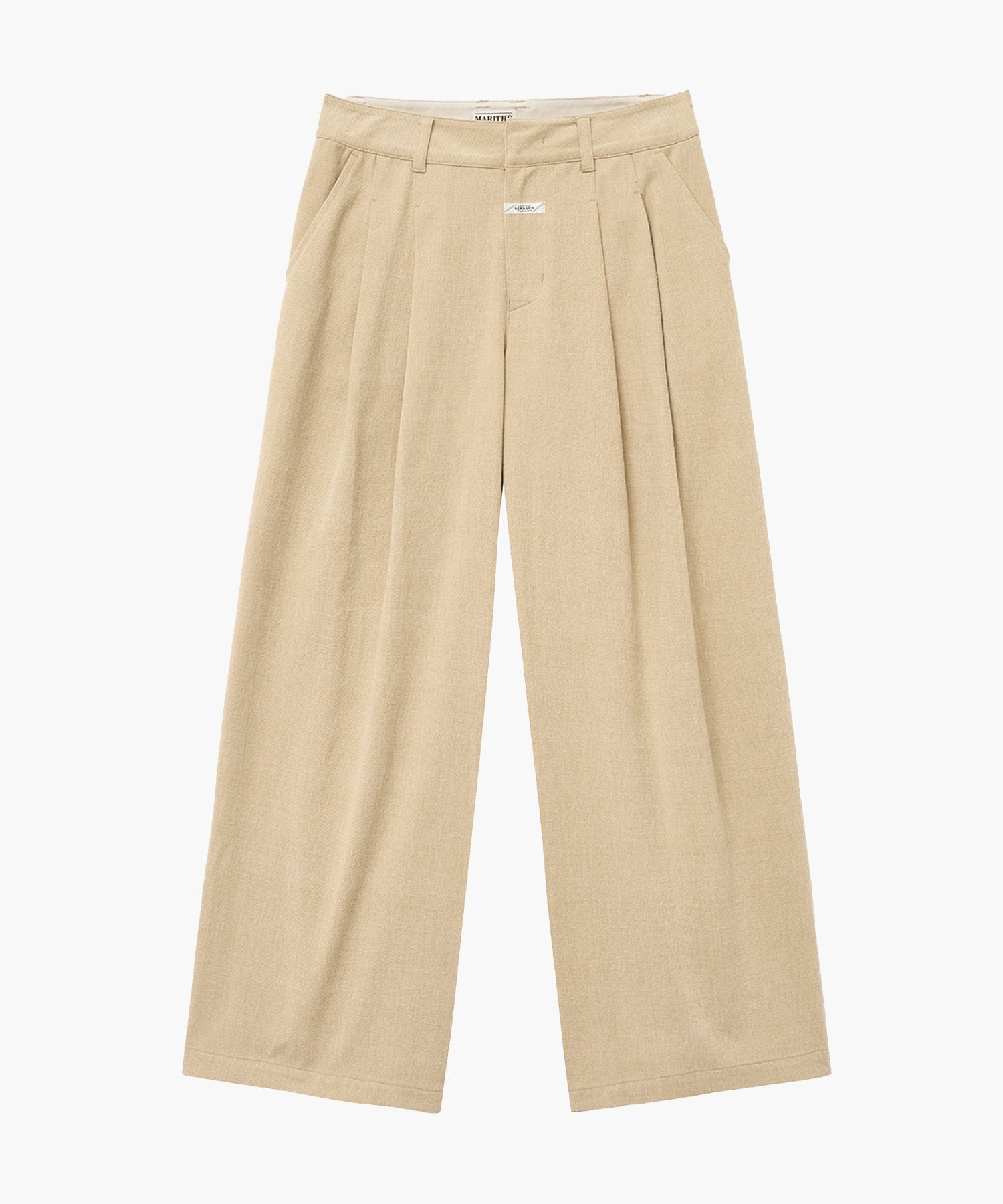 Marithe & Francois Girbaud - Wide Two Tuck Chino Pants (Beige) product image 6 | TRAB K-Fashion Australia
