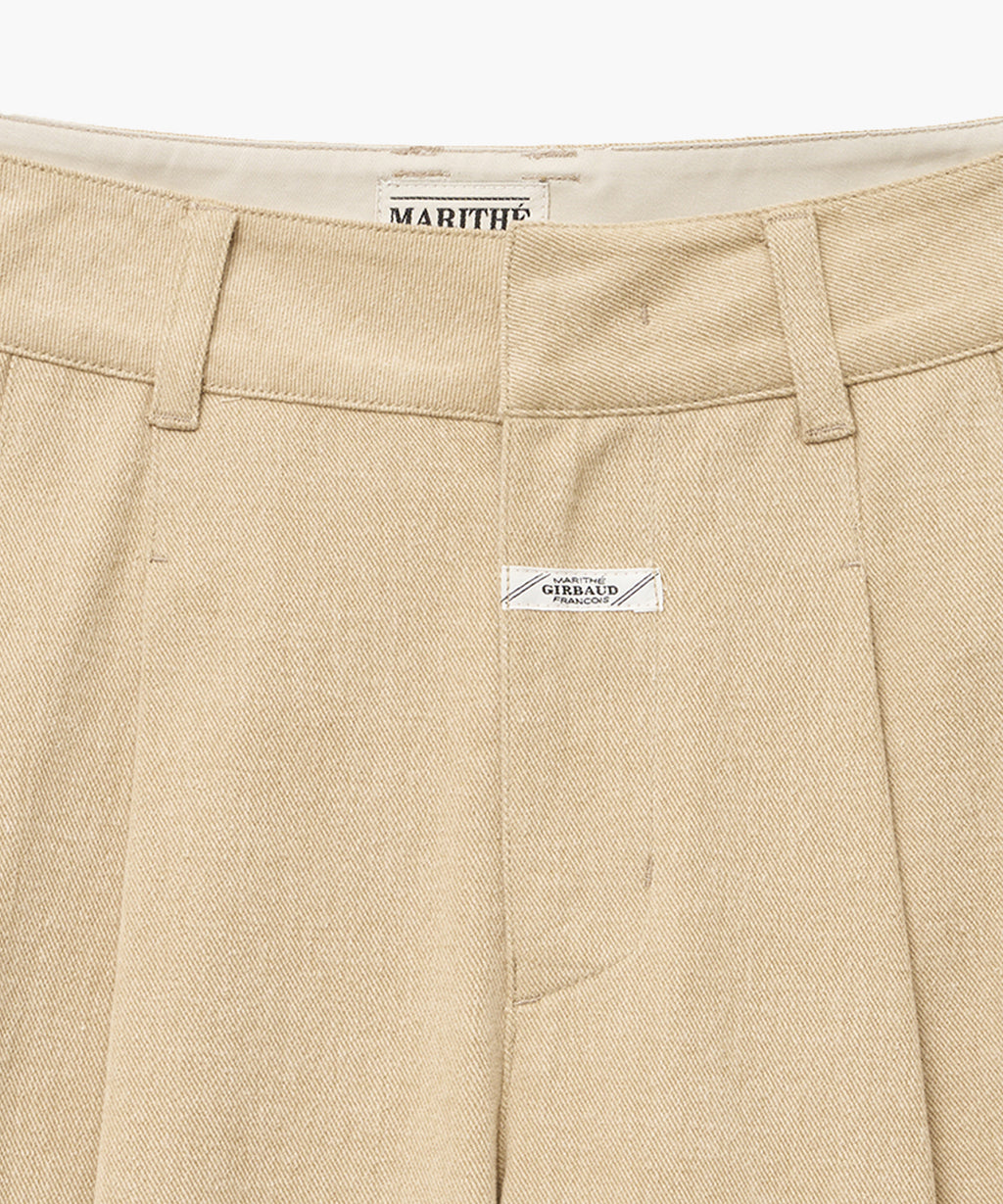 Marithe & Francois Girbaud - Wide Two Tuck Chino Pants (Beige) product image 8 | TRAB K-Fashion Australia