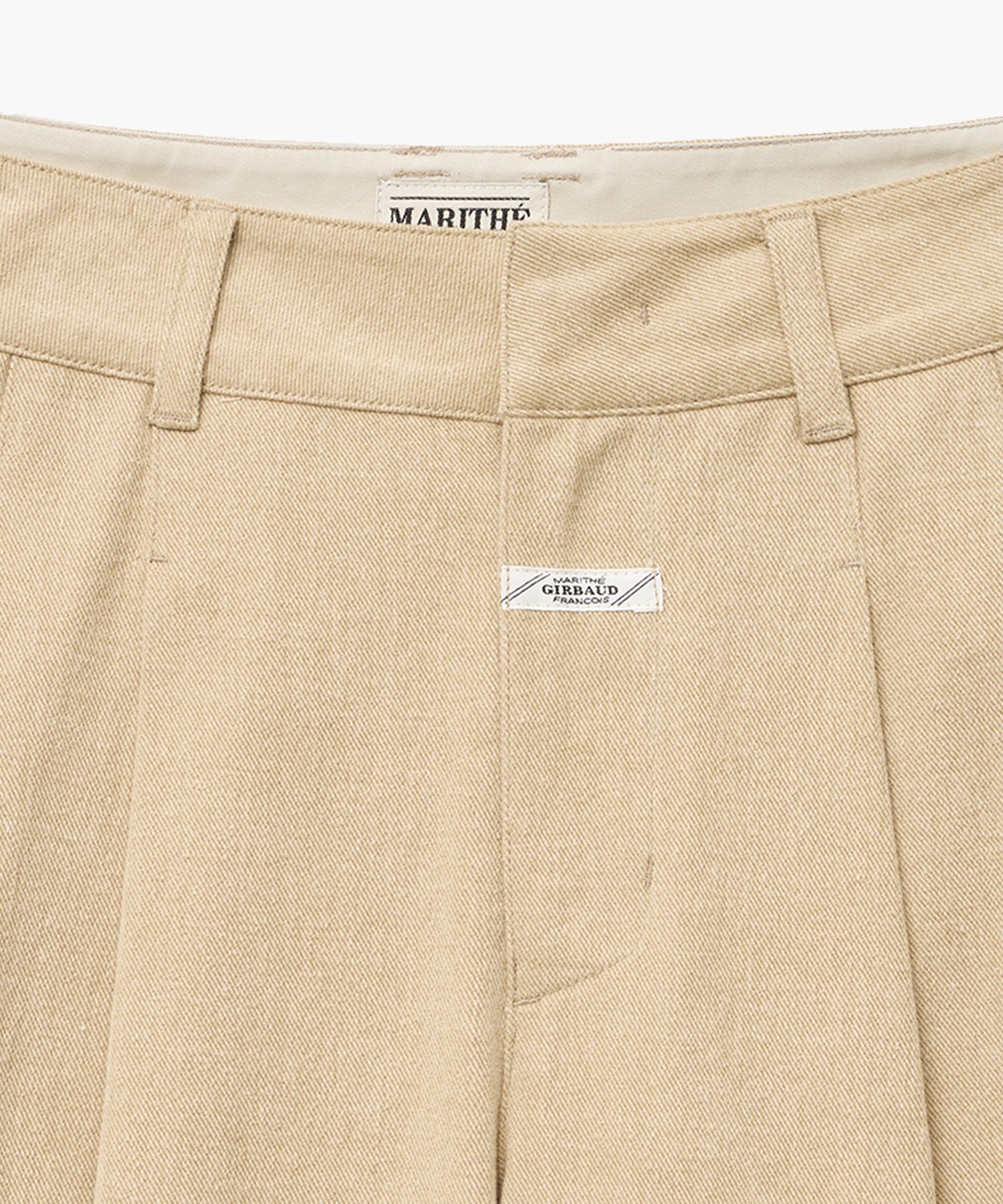 Marithe & Francois Girbaud - Wide Two Tuck Chino Pants (Beige) product image 8 | TRAB K-Fashion Australia