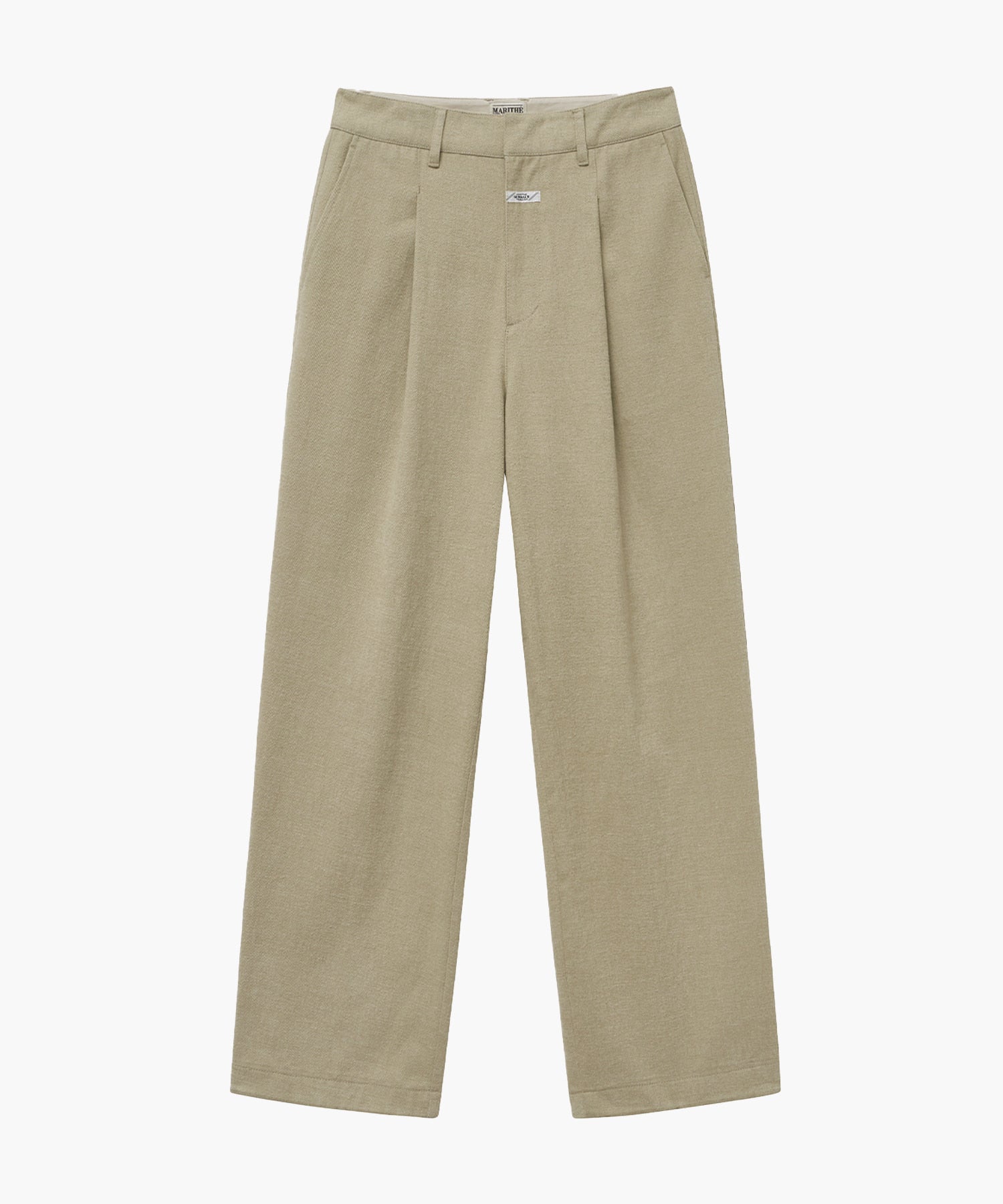 Marithe & Francois Girbaud - Wide One Tuck Chino Pants (Beige) product image 5 | TRAB K-Fashion Australia