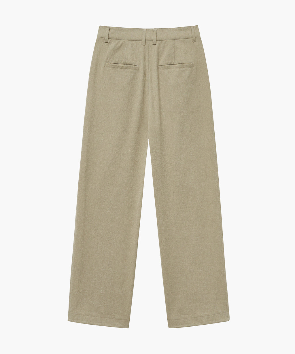 Marithe & Francois Girbaud - Wide One Tuck Chino Pants (Beige) product image 6 | TRAB K-Fashion Australia
