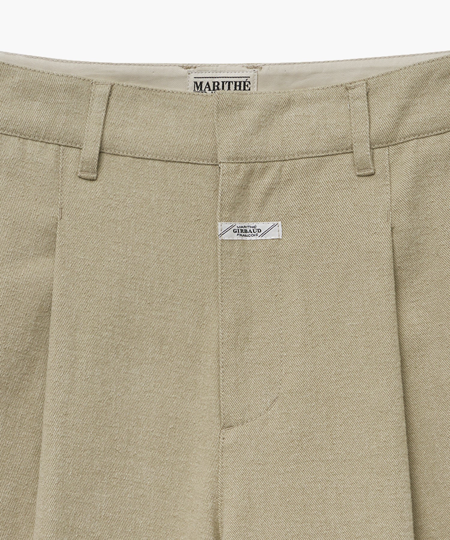 Marithe & Francois Girbaud - Wide One Tuck Chino Pants (Beige) product image 7 | TRAB K-Fashion Australia