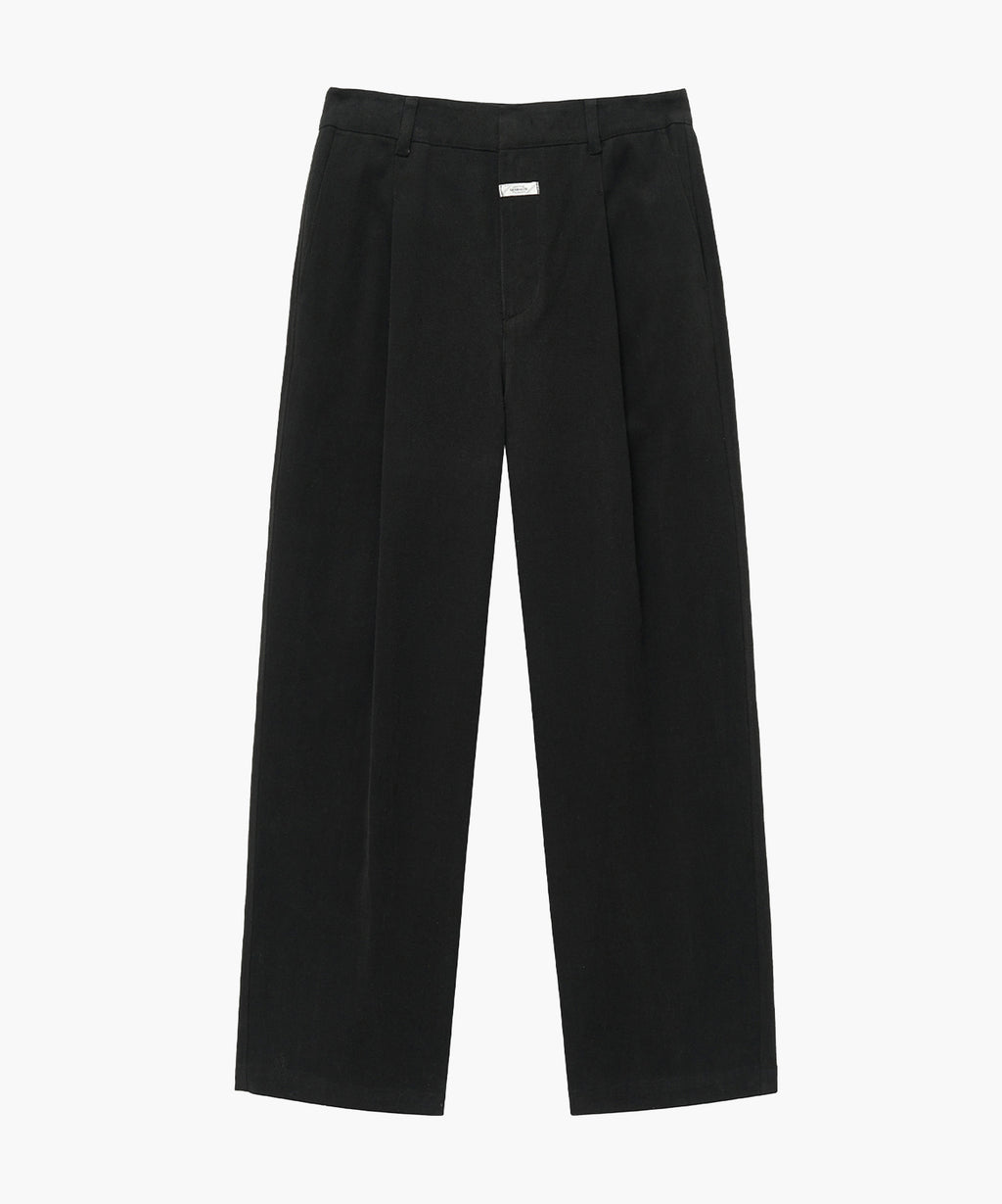 Marithe & Francois Girbaud - Wide One Tuck Chino Pants (Black) product image 1 | TRAB K-Fashion Australia