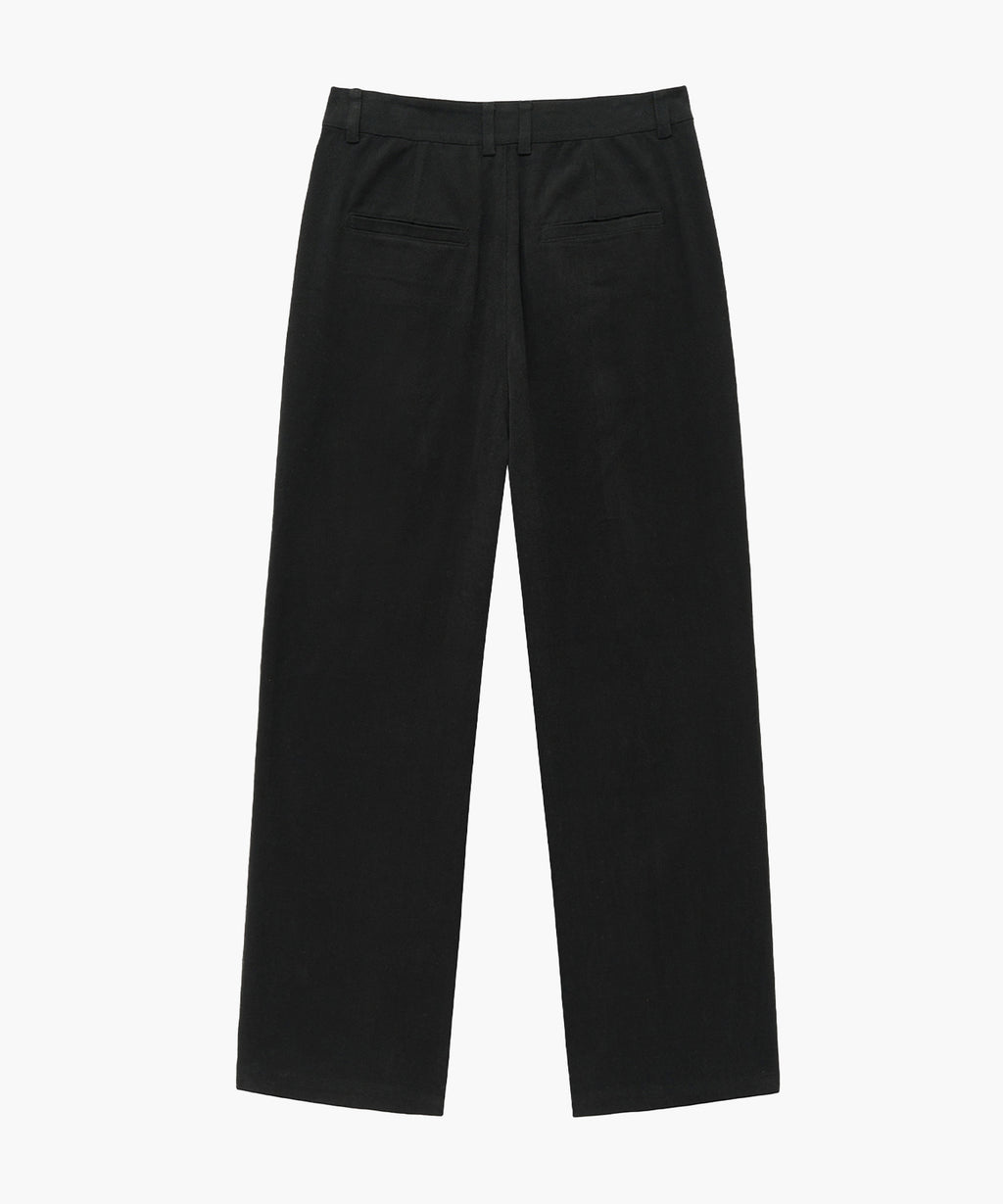 Marithe & Francois Girbaud - Wide One Tuck Chino Pants (Black) product image 2 | TRAB K-Fashion Australia