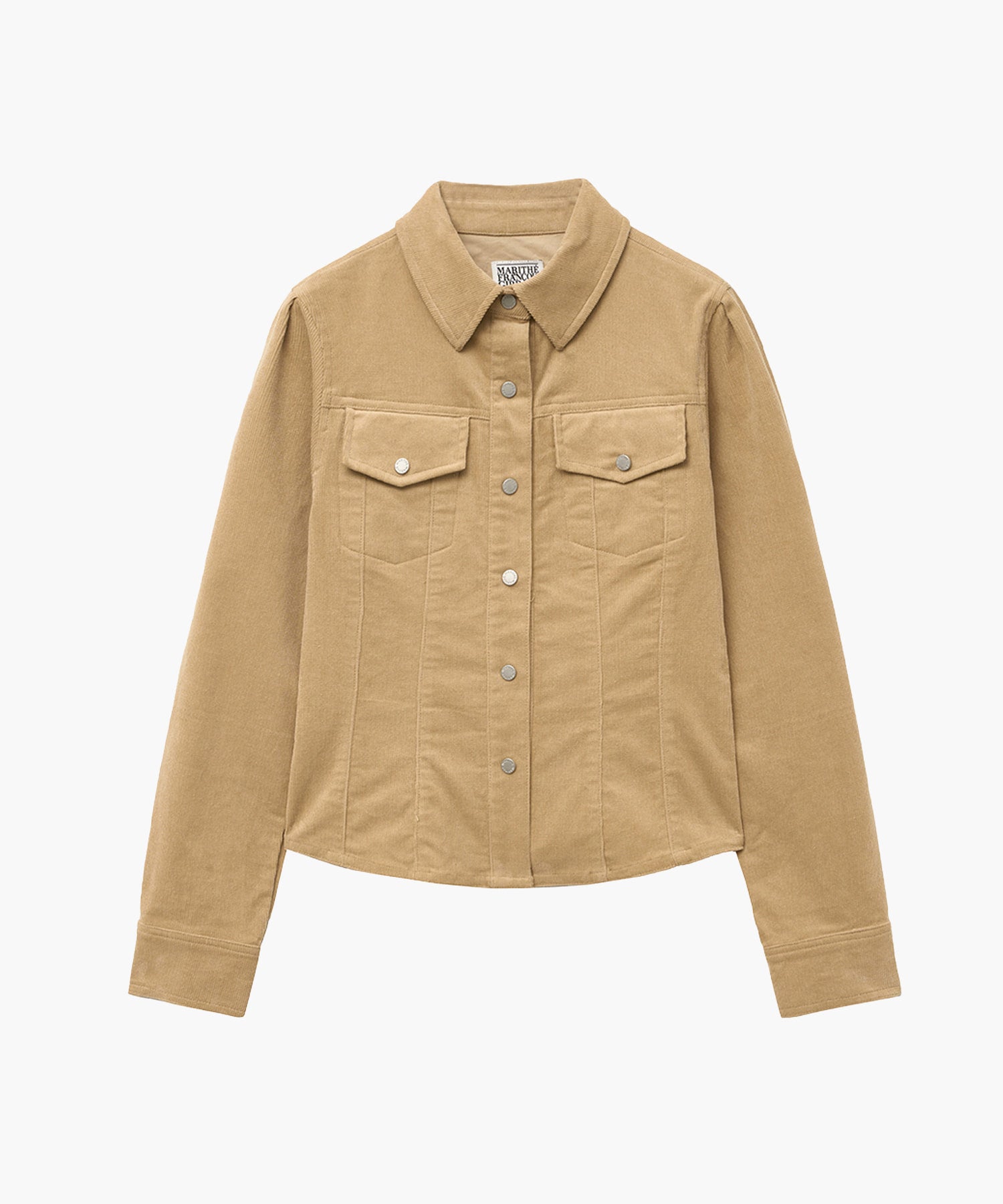Marithe & Francois Girbaud - Slim Fit Velvet Corduroy Shirt (Camel) product image 5 | TRAB K-Fashion Australia