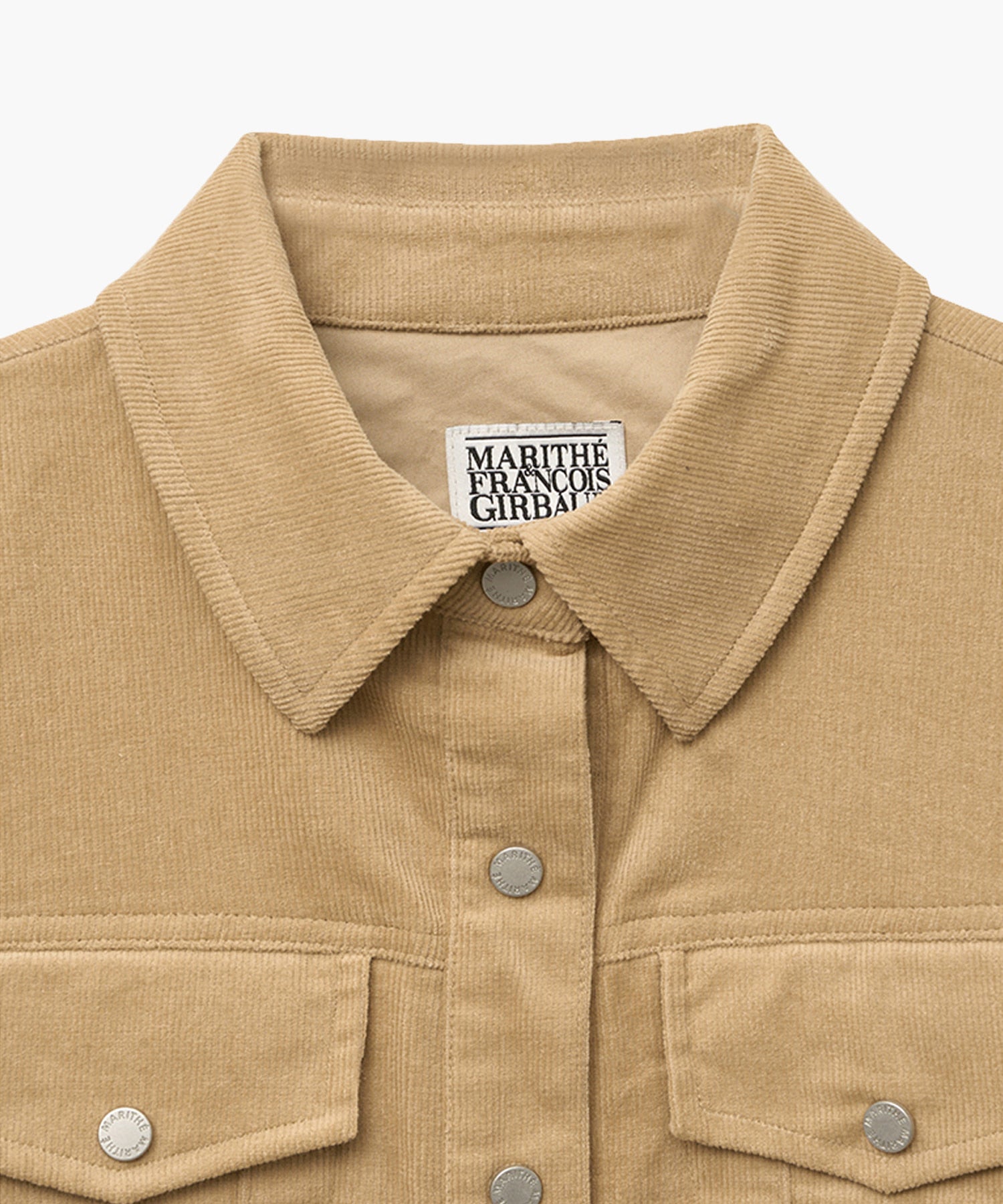 Marithe & Francois Girbaud - Slim Fit Velvet Corduroy Shirt (Camel) product image 7 | TRAB K-Fashion Australia