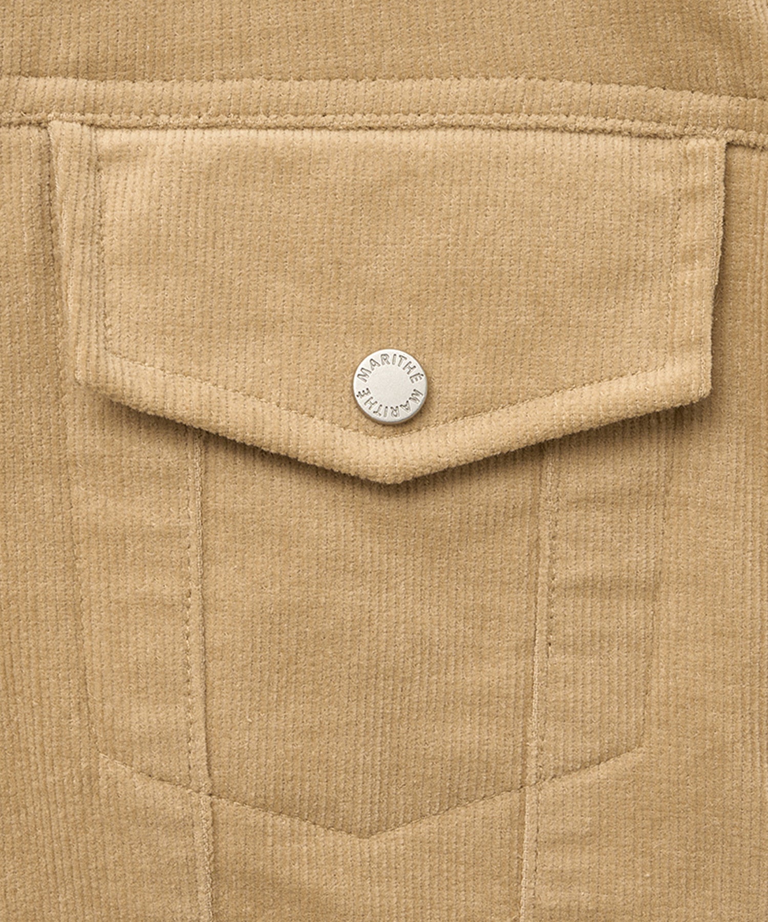 Marithe & Francois Girbaud - Slim Fit Velvet Corduroy Shirt (Camel) product image 8 | TRAB K-Fashion Australia