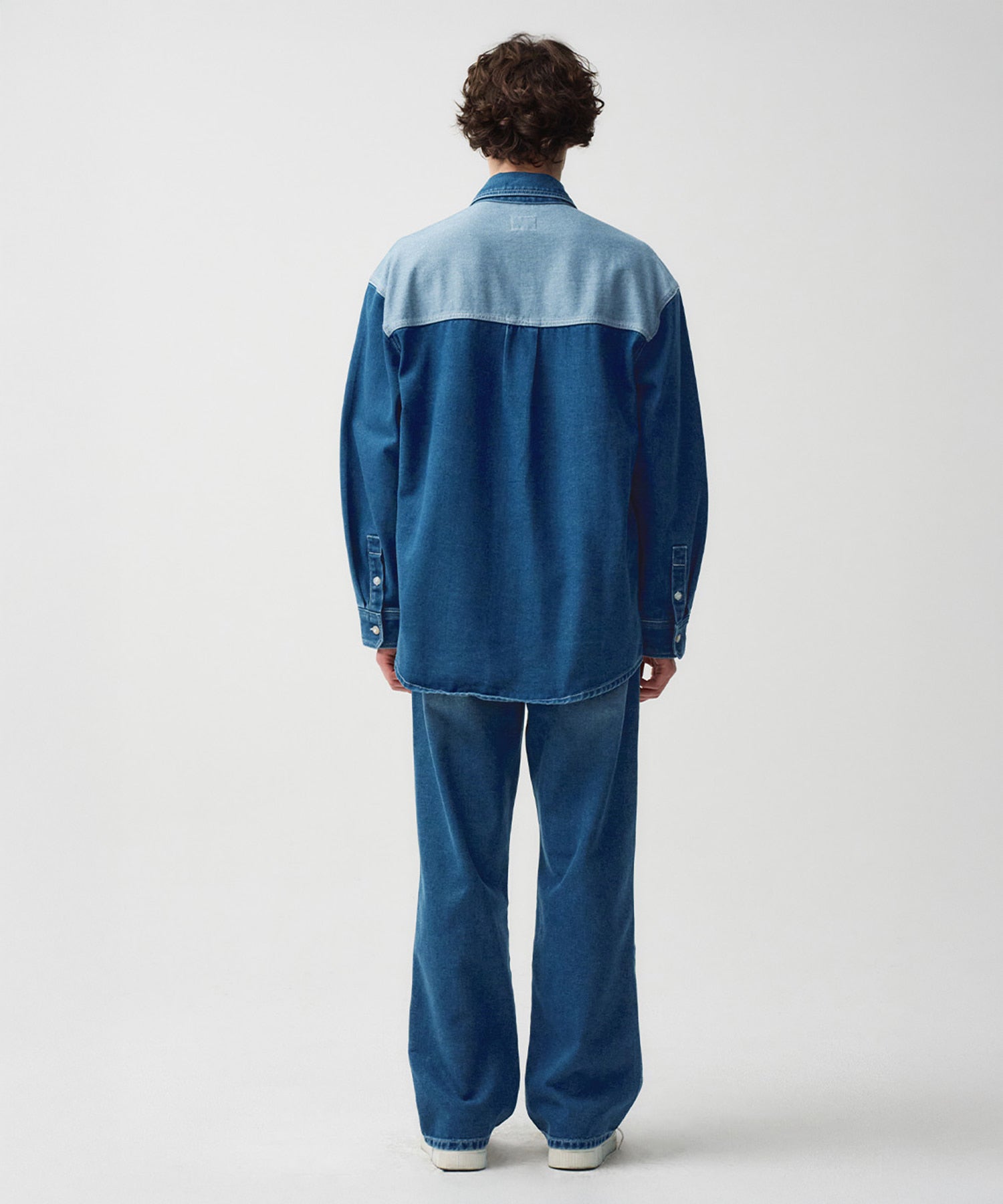 Marithe & Francois Girbaud - Oversized Patch Work Denim Shirt Jacket (Blue) product image 5 | TRAB K-Fashion Australia