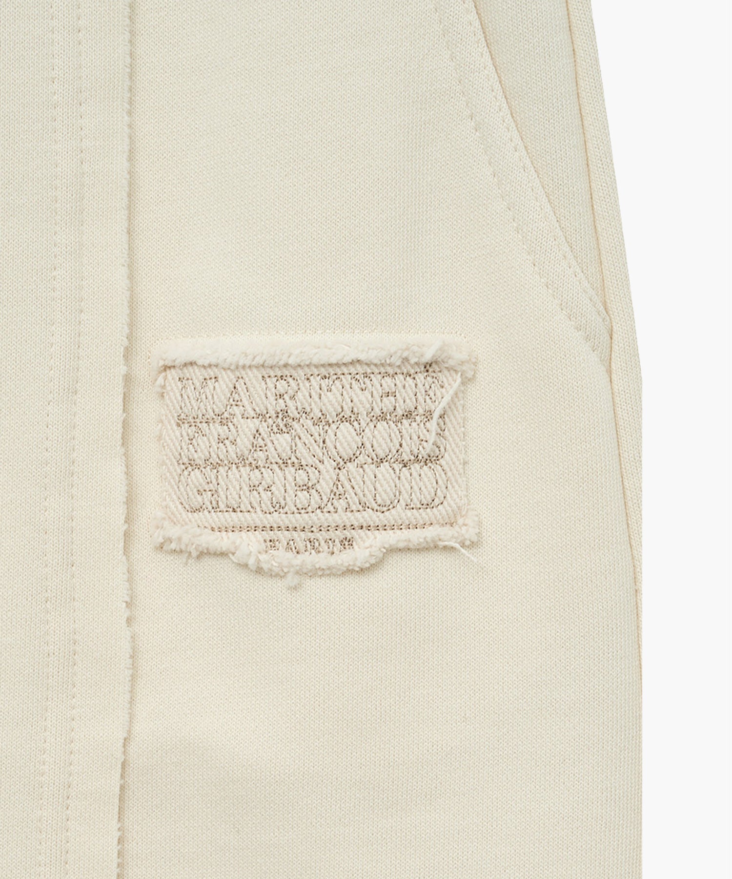 Marithe & Francois Girbaud - Classic Logo Denim Patch Sweat Skirt (Ivory) product image 8 | TRAB K-Fashion Australia