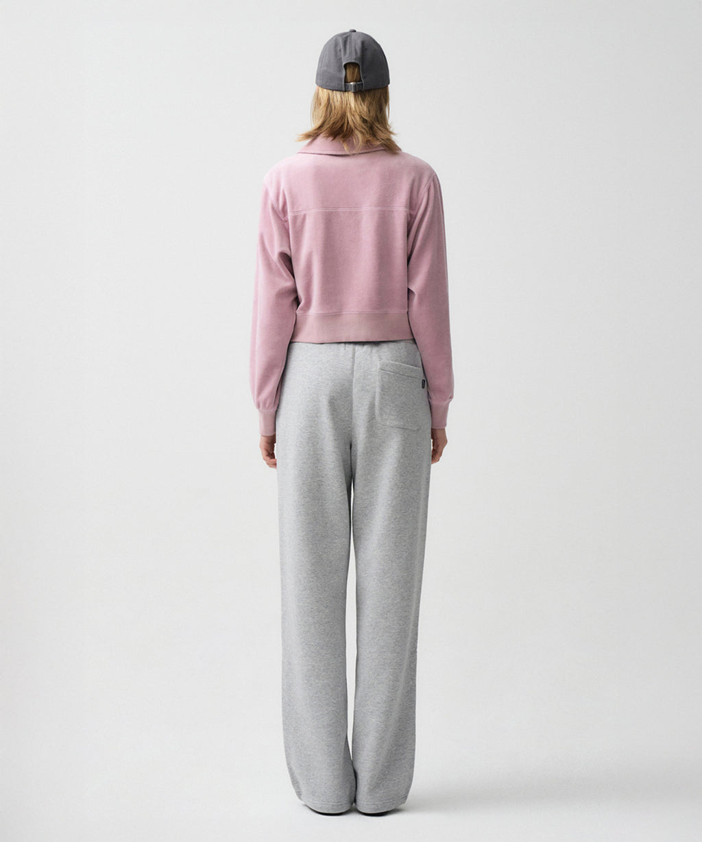 Marithe & Francois Girbaud - Regular Logo One Tuck Wide Sweatpants (Heather Gray) product image 3 | TRAB K-Fashion Australia