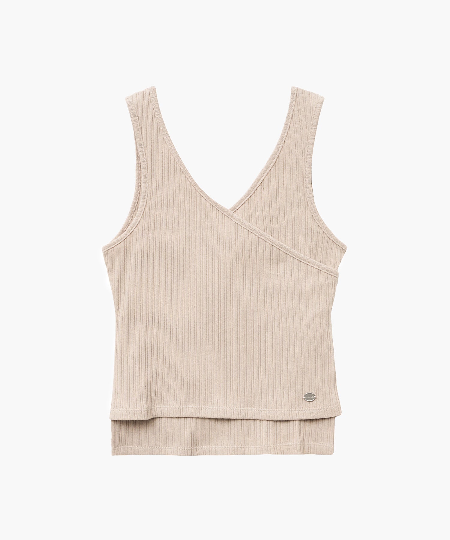Marithe & Francois Girbaud - Layered Simple Logo Pendant Sleeveless (Beige) product image 7 | TRAB K-Fashion Australia