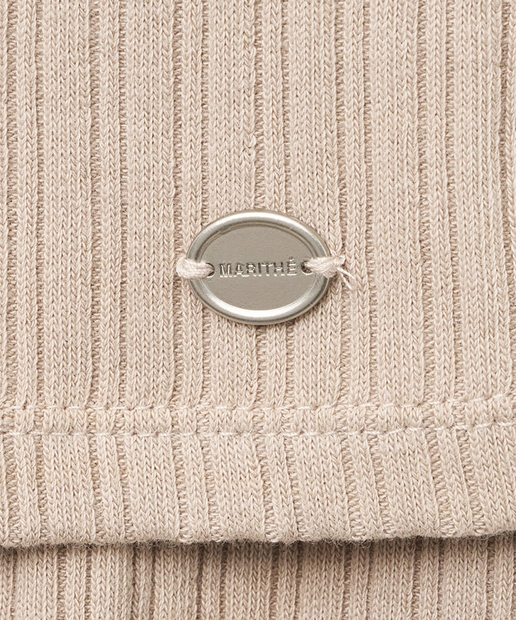 Marithe & Francois Girbaud - Layered Simple Logo Pendant Sleeveless (Beige) product image 10 | TRAB K-Fashion Australia