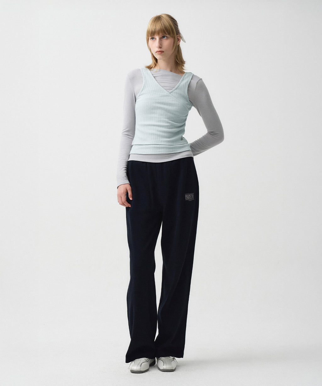 Marithe & Francois Girbaud - Layered Simple Logo Pendant Sleeveless (Blue) product image 2 | TRAB K-Fashion Australia