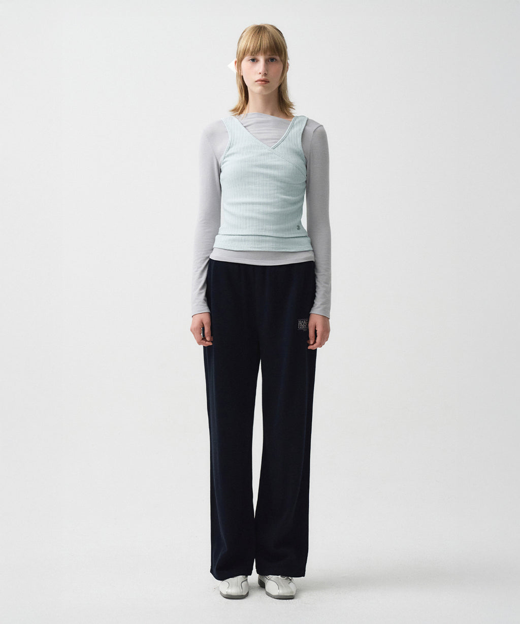 Marithe & Francois Girbaud - Layered Simple Logo Pendant Sleeveless (Blue) product image 3 | TRAB K-Fashion Australia